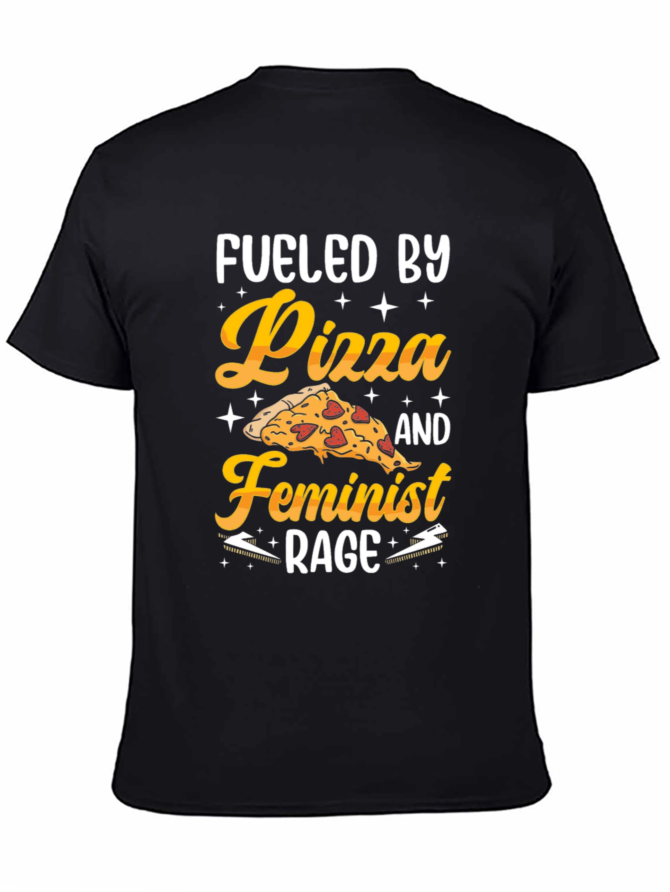 Fueled By Pizza & Feminist Rage Graphic T-Shirt