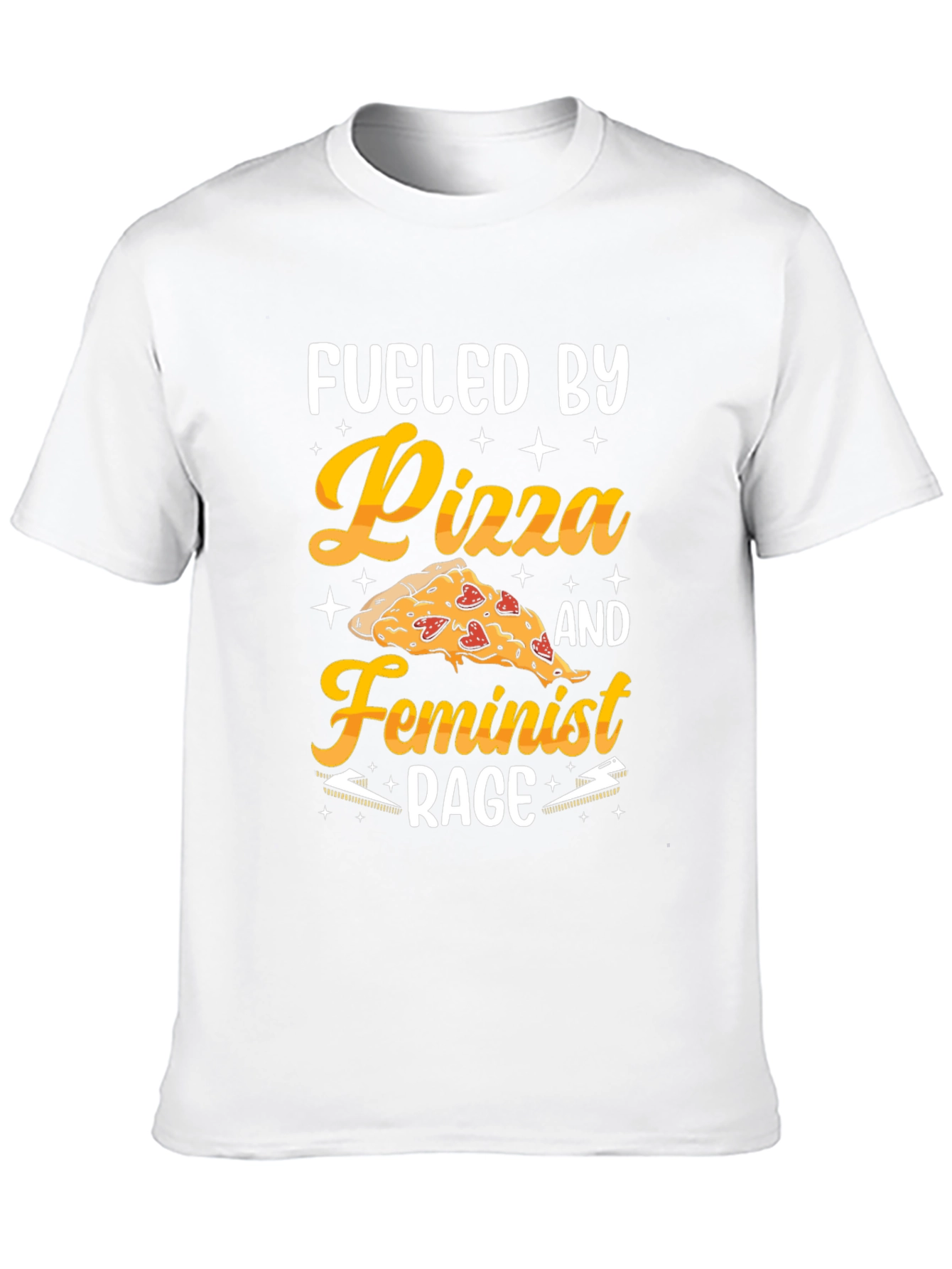 Fueled By Pizza & Feminist Rage Graphic T-Shirt