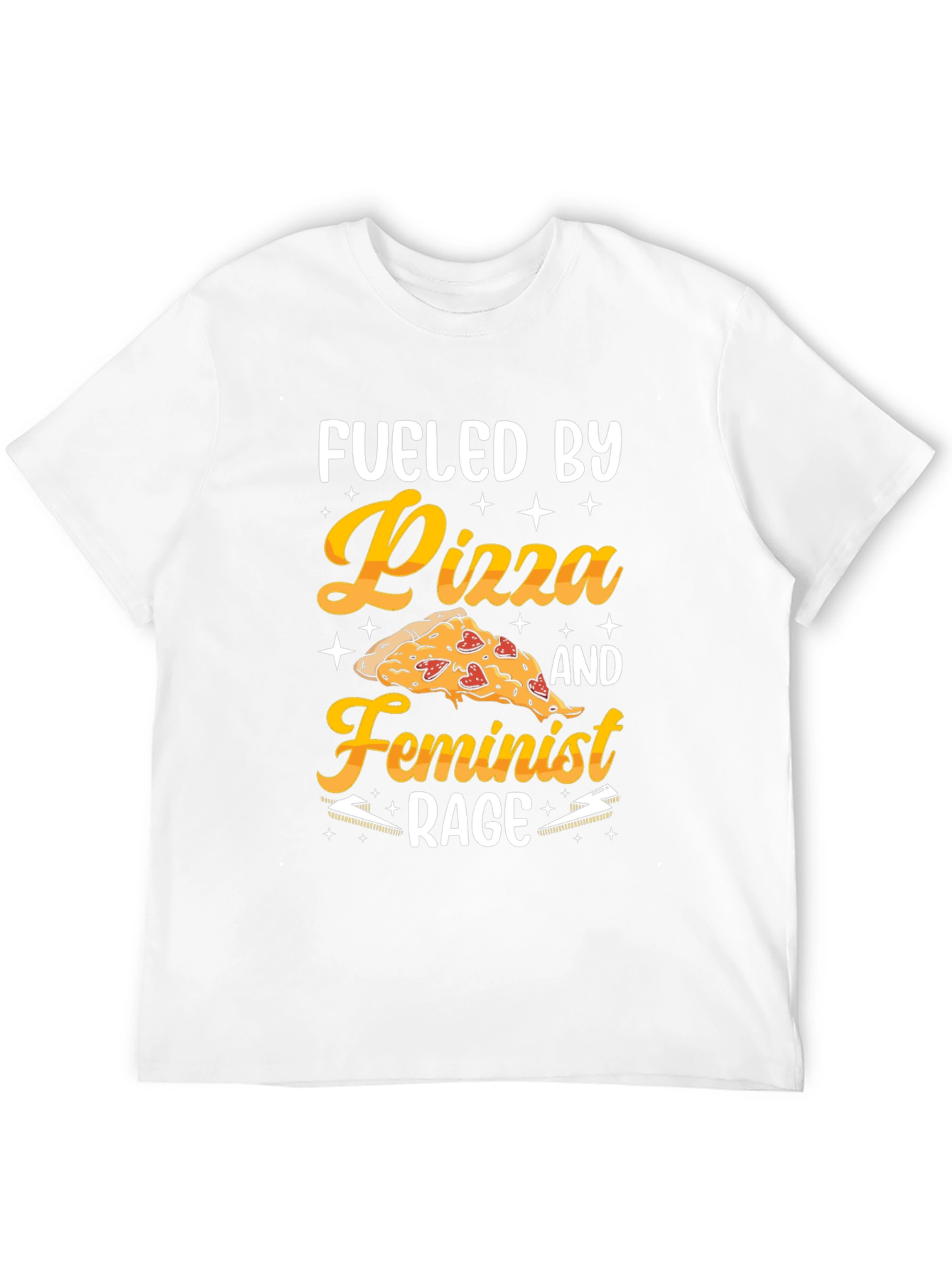 Fueled By Pizza & Feminist Rage Graphic T-Shirt
