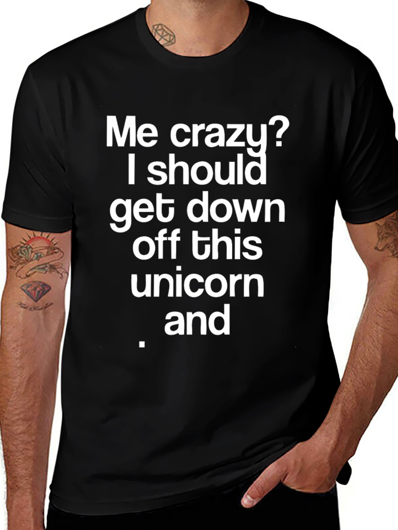 Crazy Unicorn Humor T-Shirt