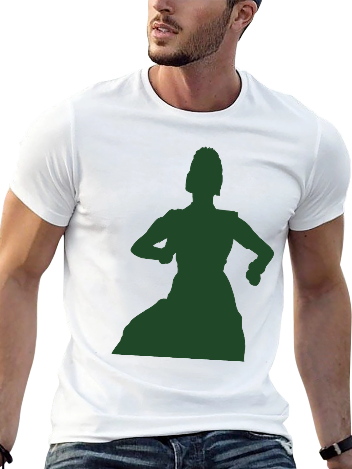 Silhouette Dance Graphic T-Shirt - Stylish Black Tee
