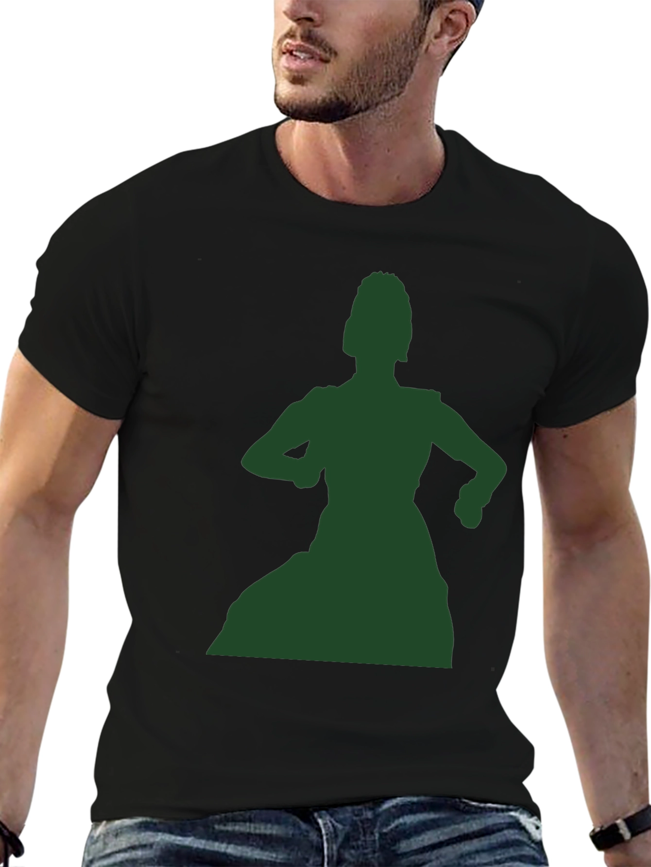 Silhouette Dance Graphic T-Shirt - Stylish Black Tee