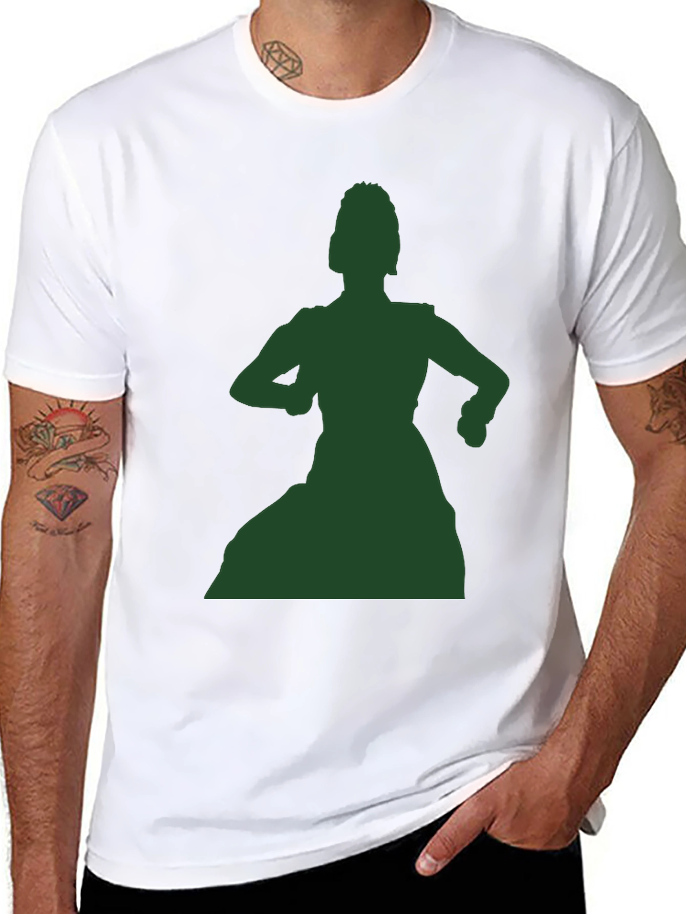 Silhouette Dance Graphic T-Shirt - Stylish Black Tee