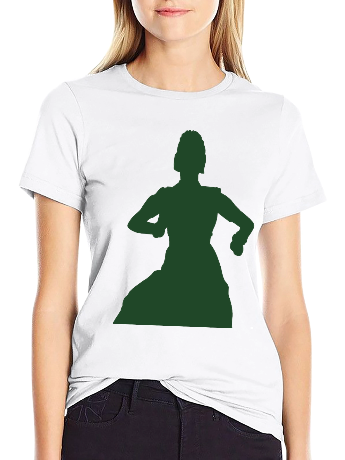 Silhouette Dance Graphic T-Shirt - Stylish Black Tee