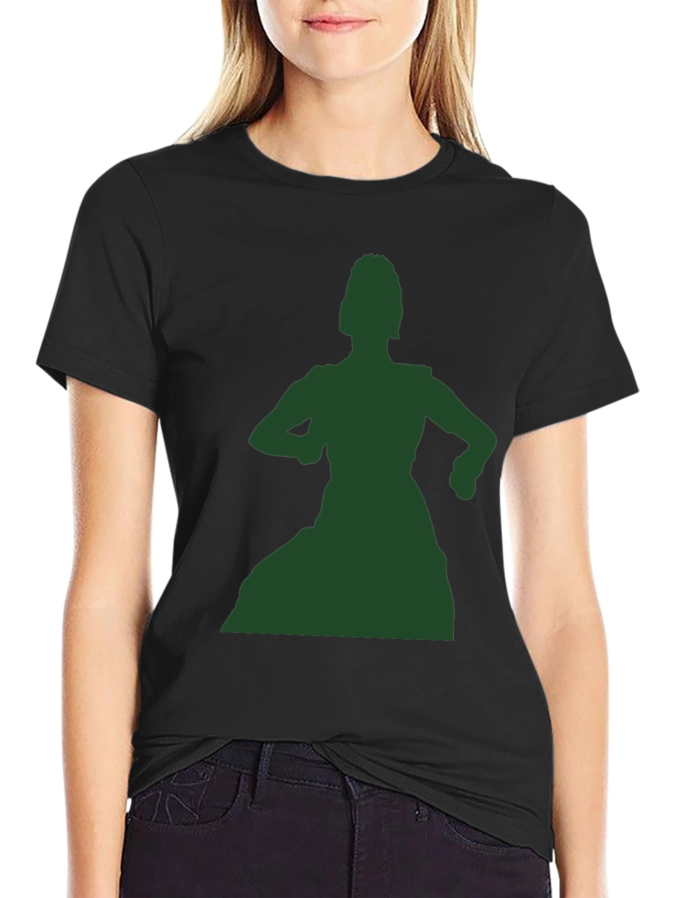 Silhouette Dance Graphic T-Shirt - Stylish Black Tee