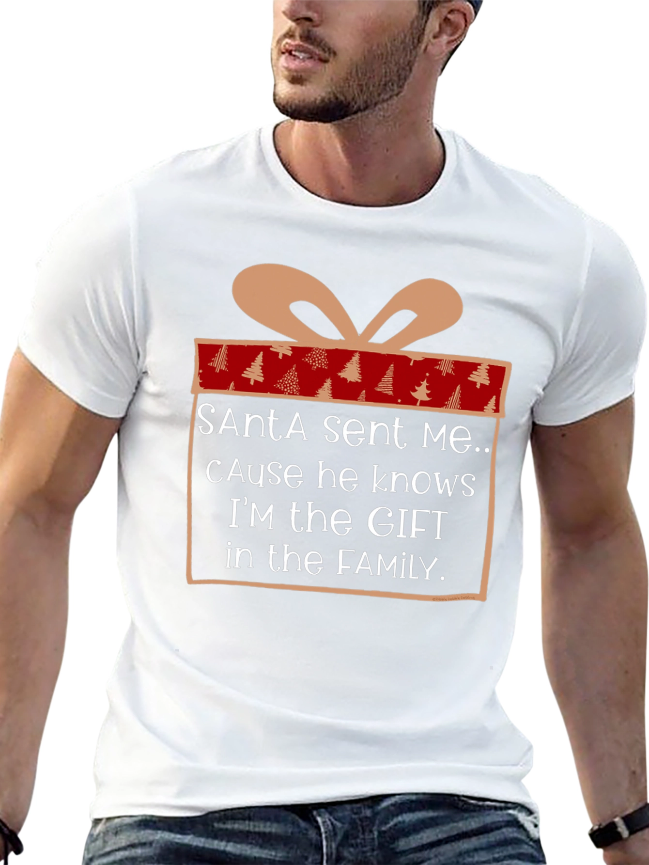 Santa Sent Me Gift T-Shirt - Christmas Family Tee