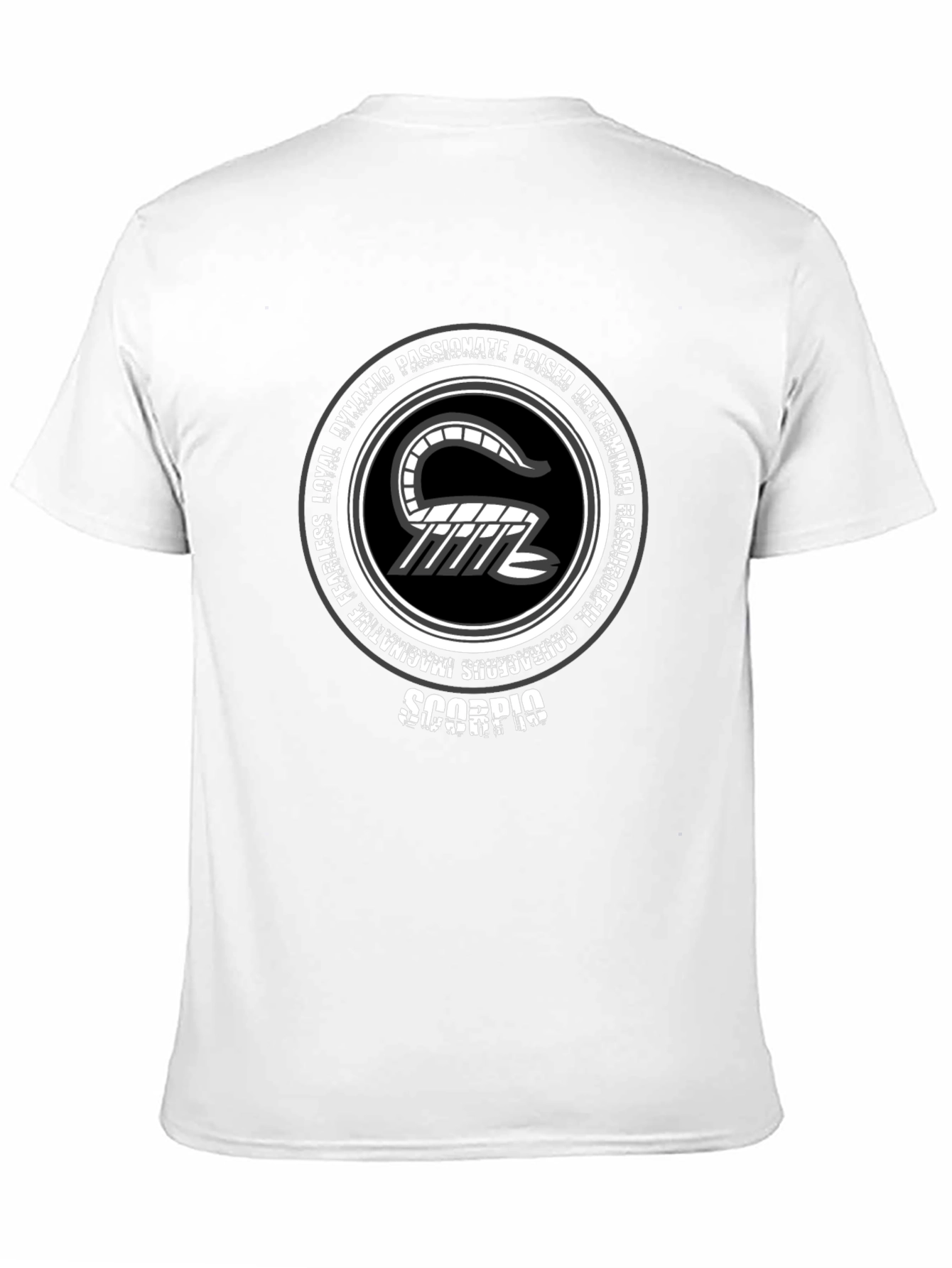 Scorpio Zodiac Graphic T-Shirt - Black