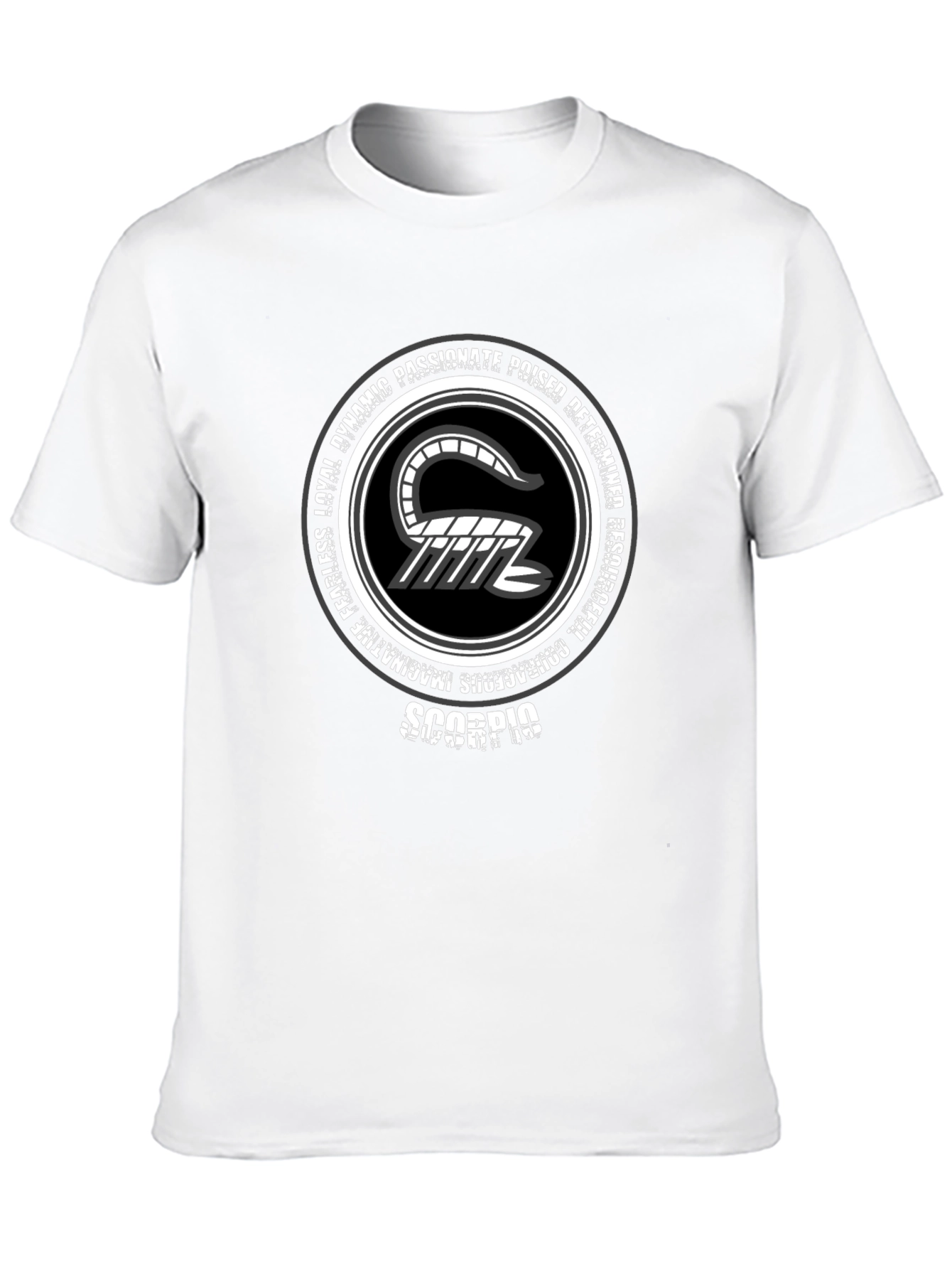 Scorpio Zodiac Graphic T-Shirt - Black