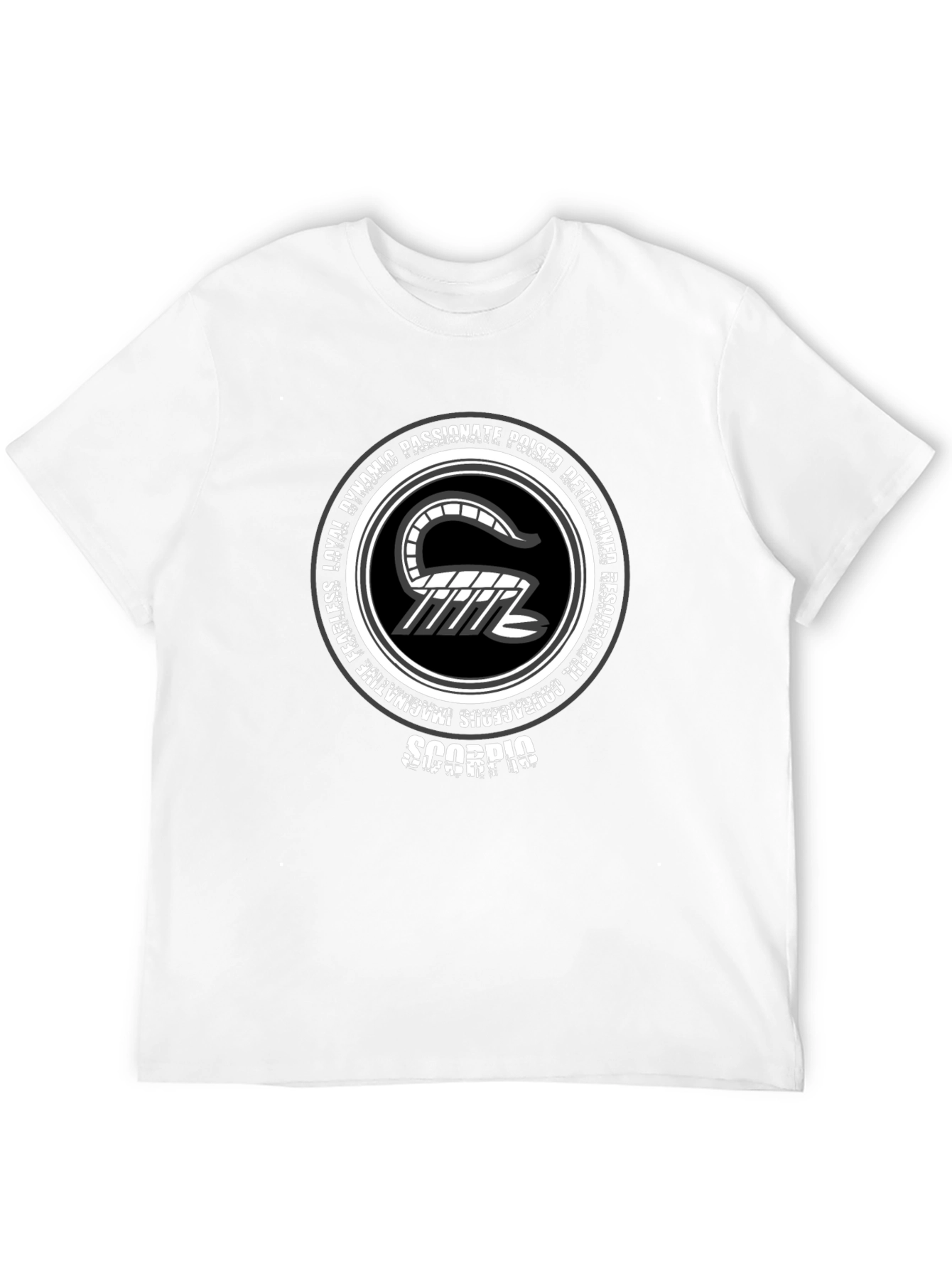 Scorpio Zodiac Graphic T-Shirt - Black