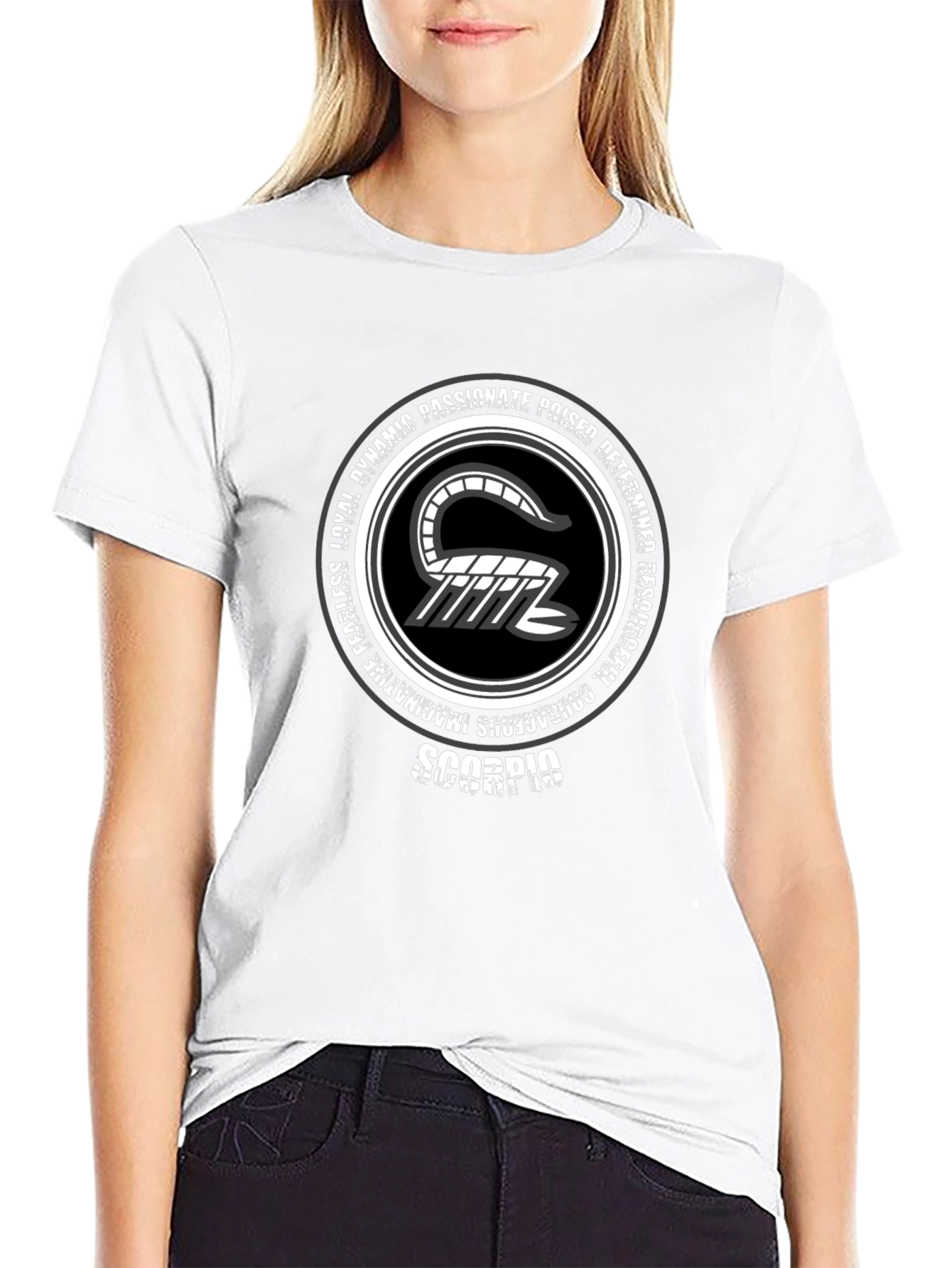Scorpio Zodiac Graphic T-Shirt - Black