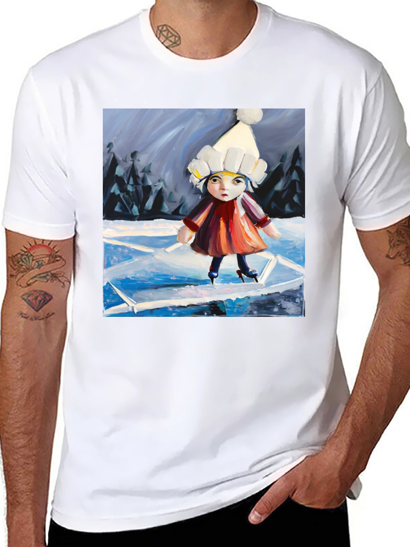 Ice Skating Girl Graphic Tee