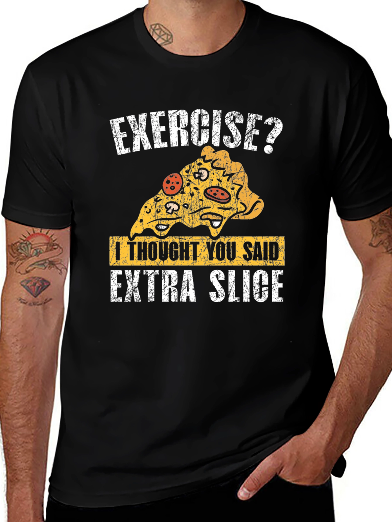 Funny Pizza Exercise T-Shirt