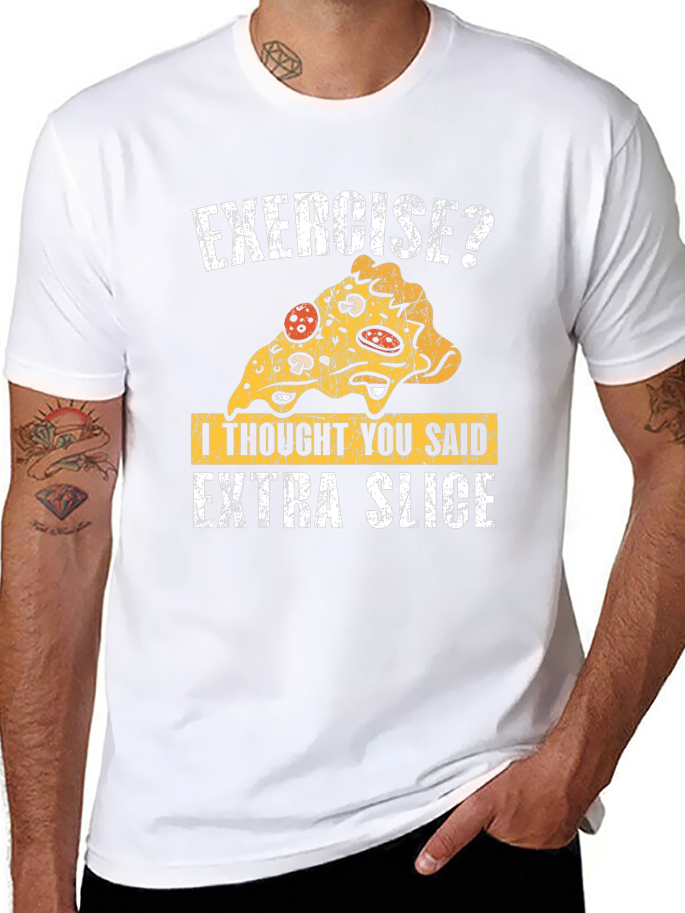 Funny Pizza Exercise T-Shirt