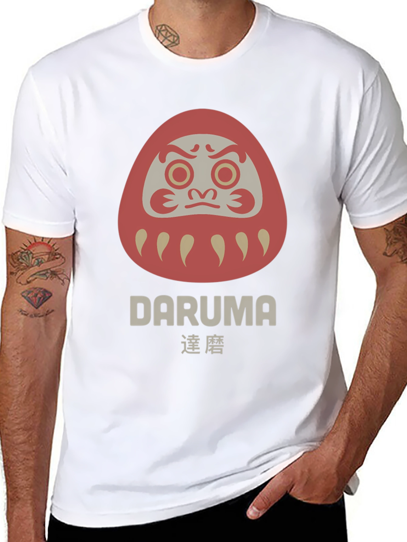Daruma Doll Graphic T-Shirt - Lucky Amulet Tee