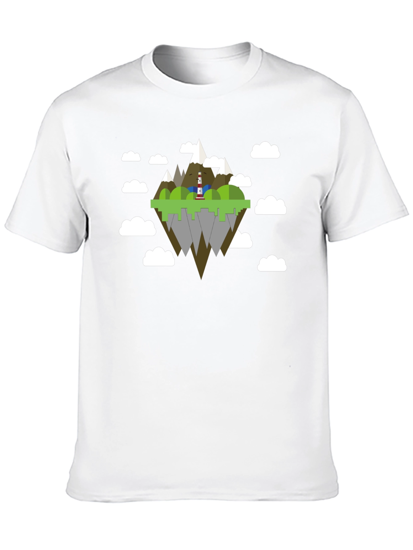 Floating Island Graphic T-Shirt - Black Tee