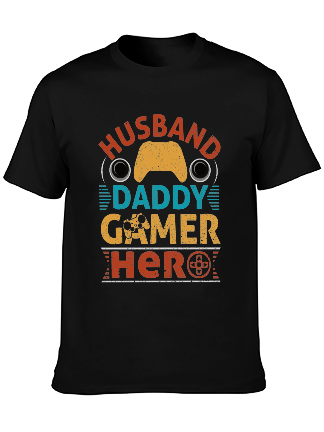 Husband Daddy Gamer Hero Graphic Tee