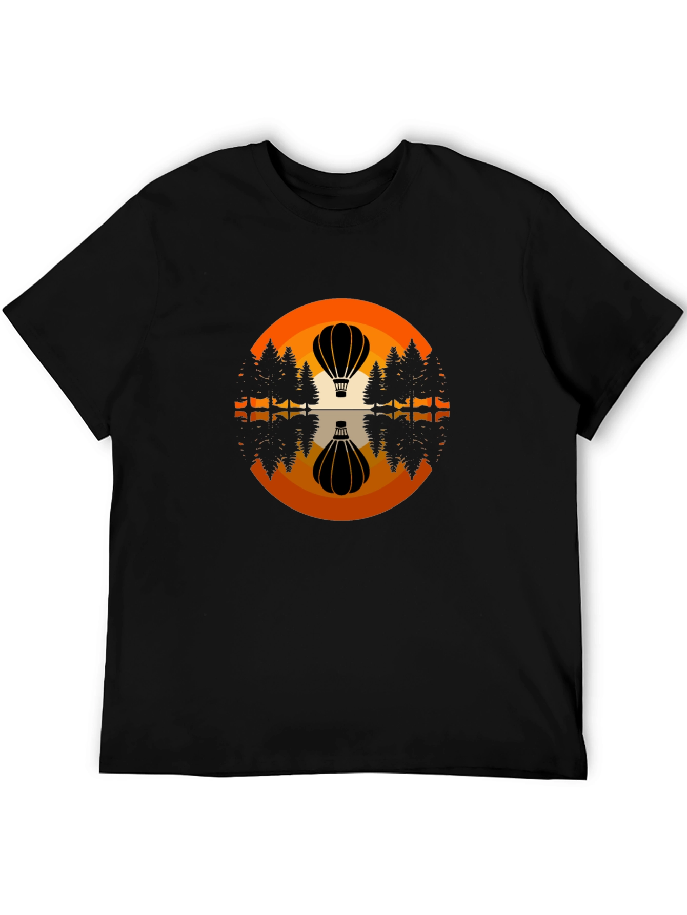 Hot Air Balloon Reflective Graphic T-Shirt