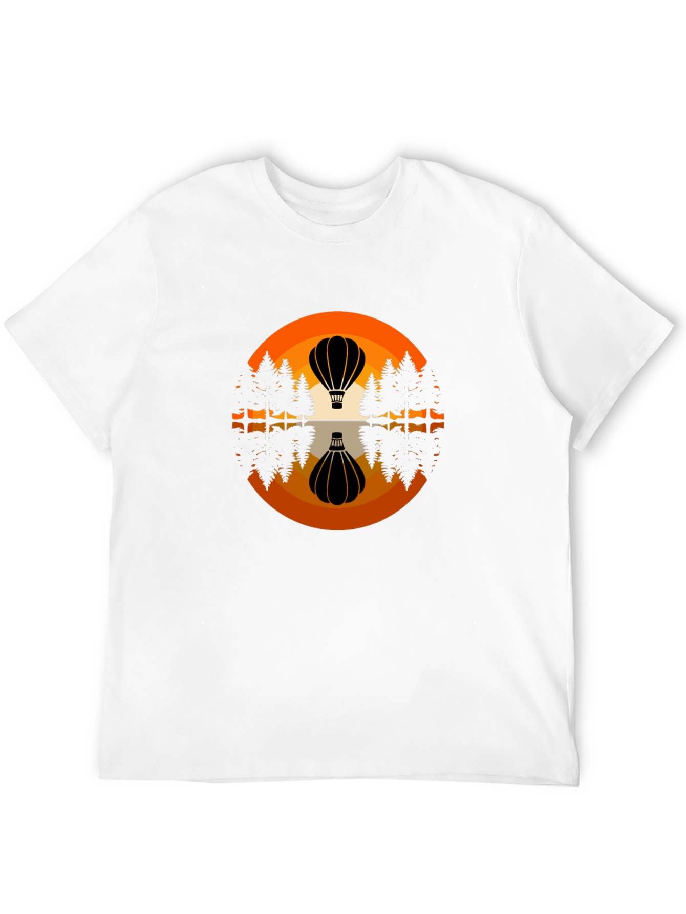 Hot Air Balloon Reflective Graphic T-Shirt