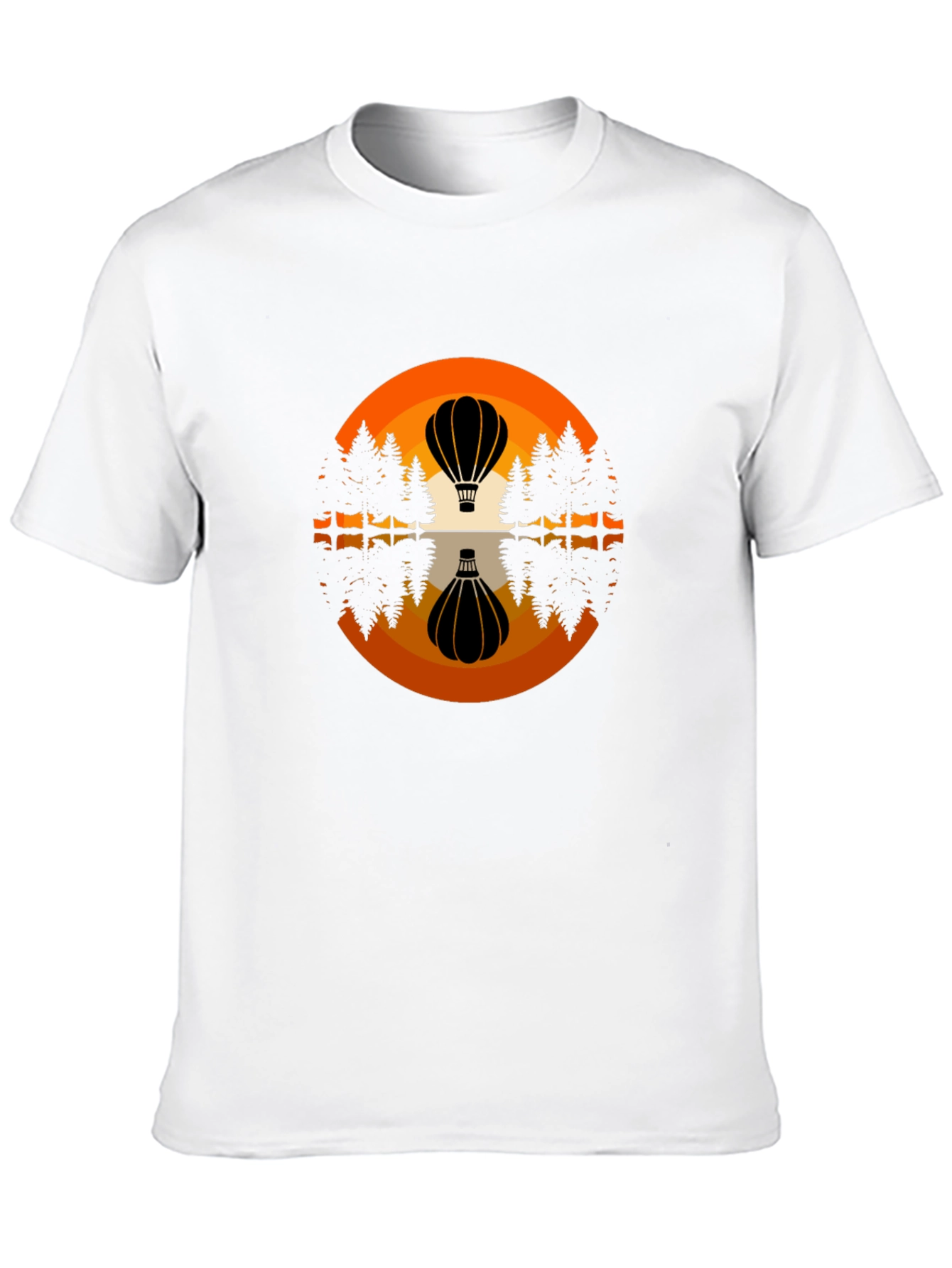 Hot Air Balloon Reflective Graphic T-Shirt