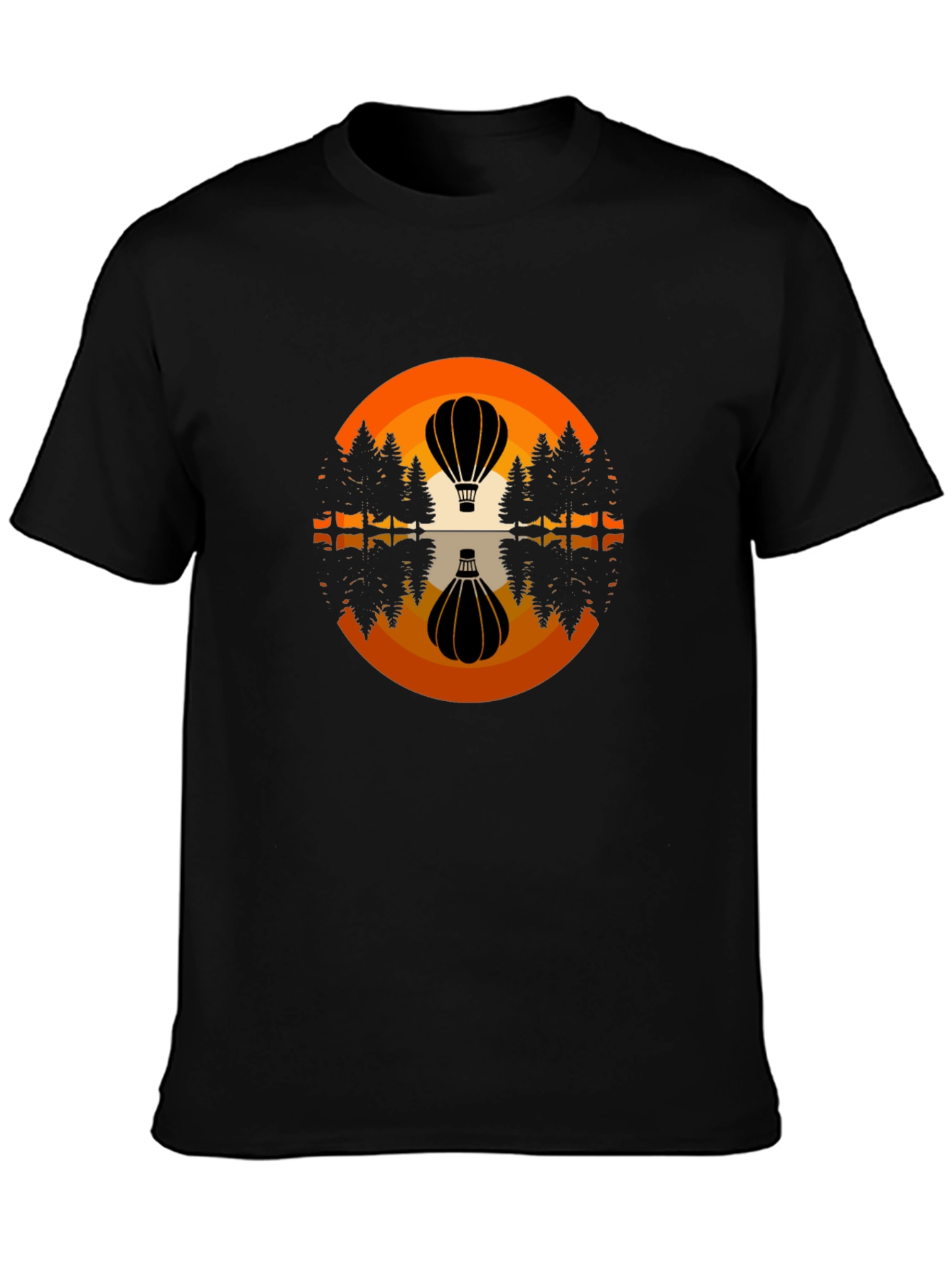 Hot Air Balloon Reflective Graphic T-Shirt