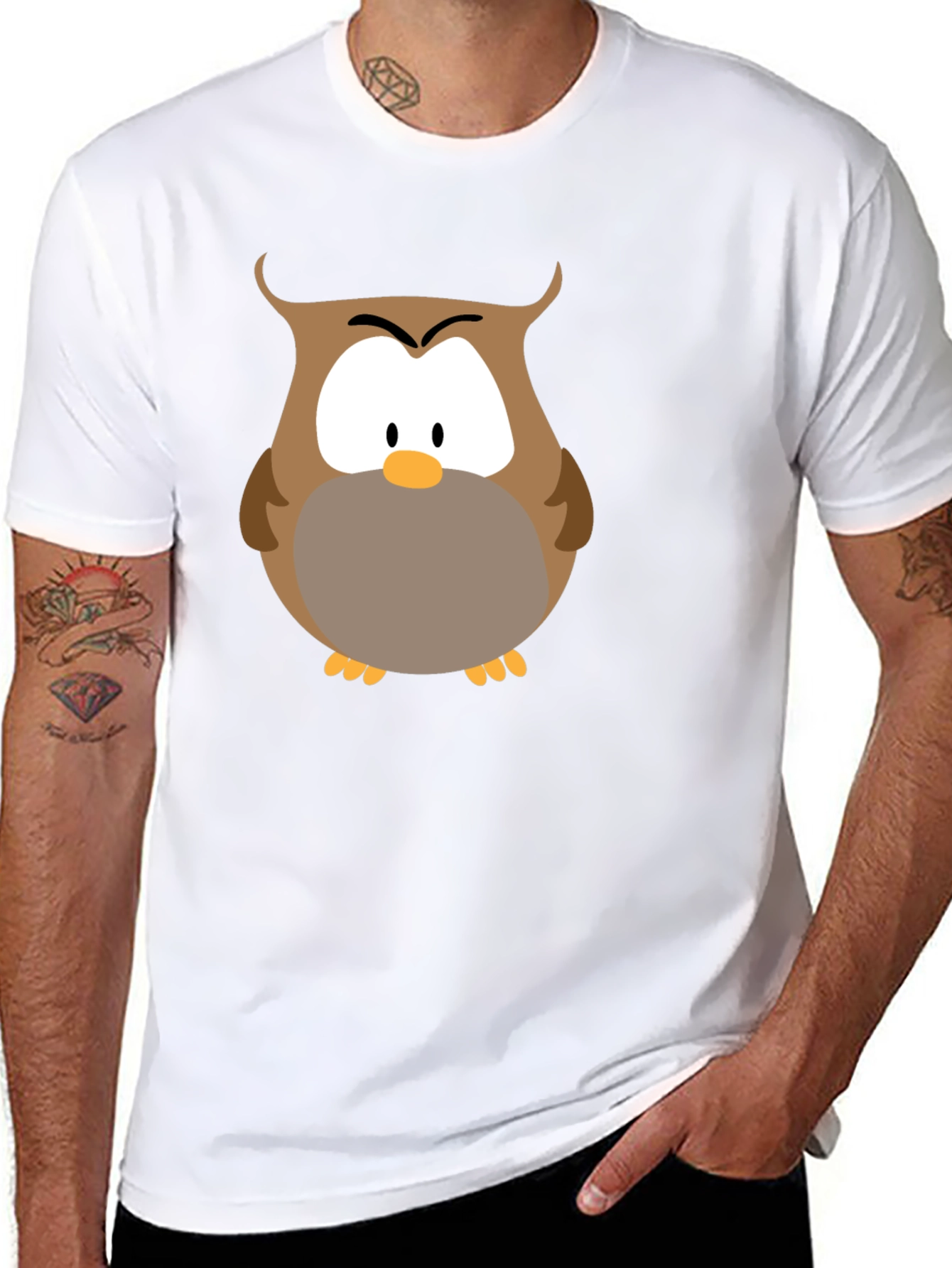 Owl Graphic T-Shirt - Soft Cotton Blend