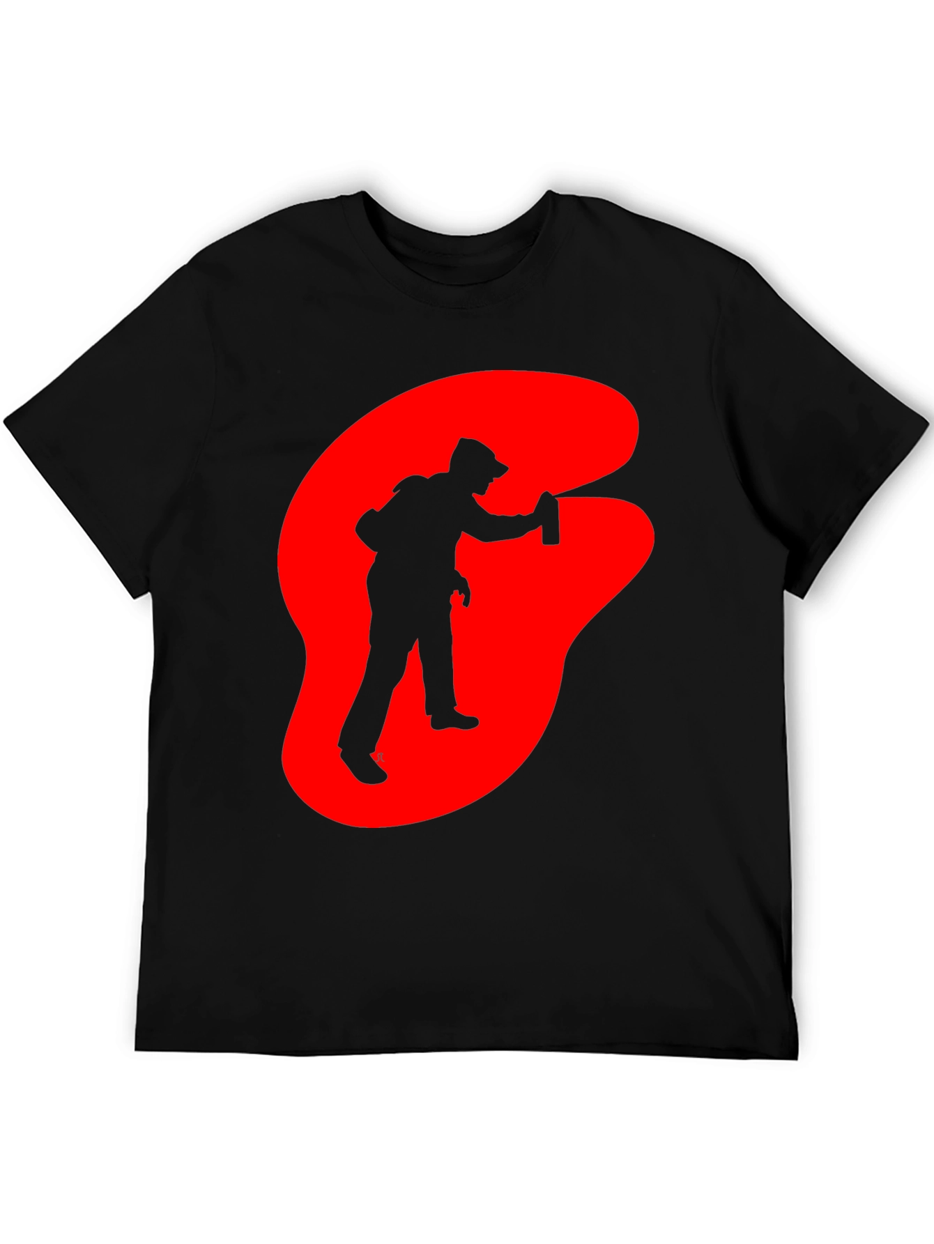 Graffiti Artist Graphic Tee - Black Cotton T-Shirt
