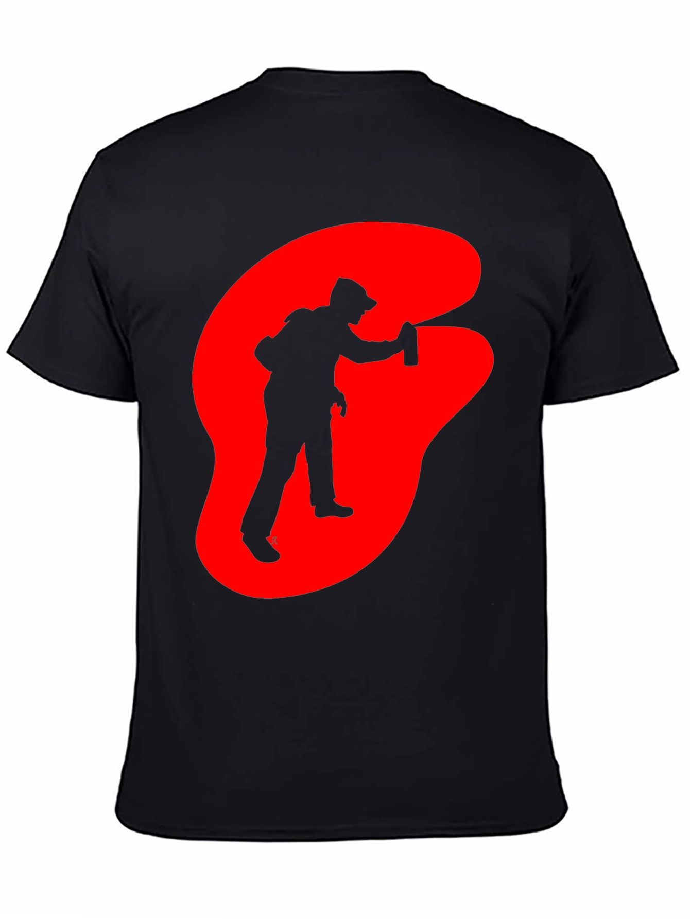 Graffiti Artist Graphic Tee - Black Cotton T-Shirt