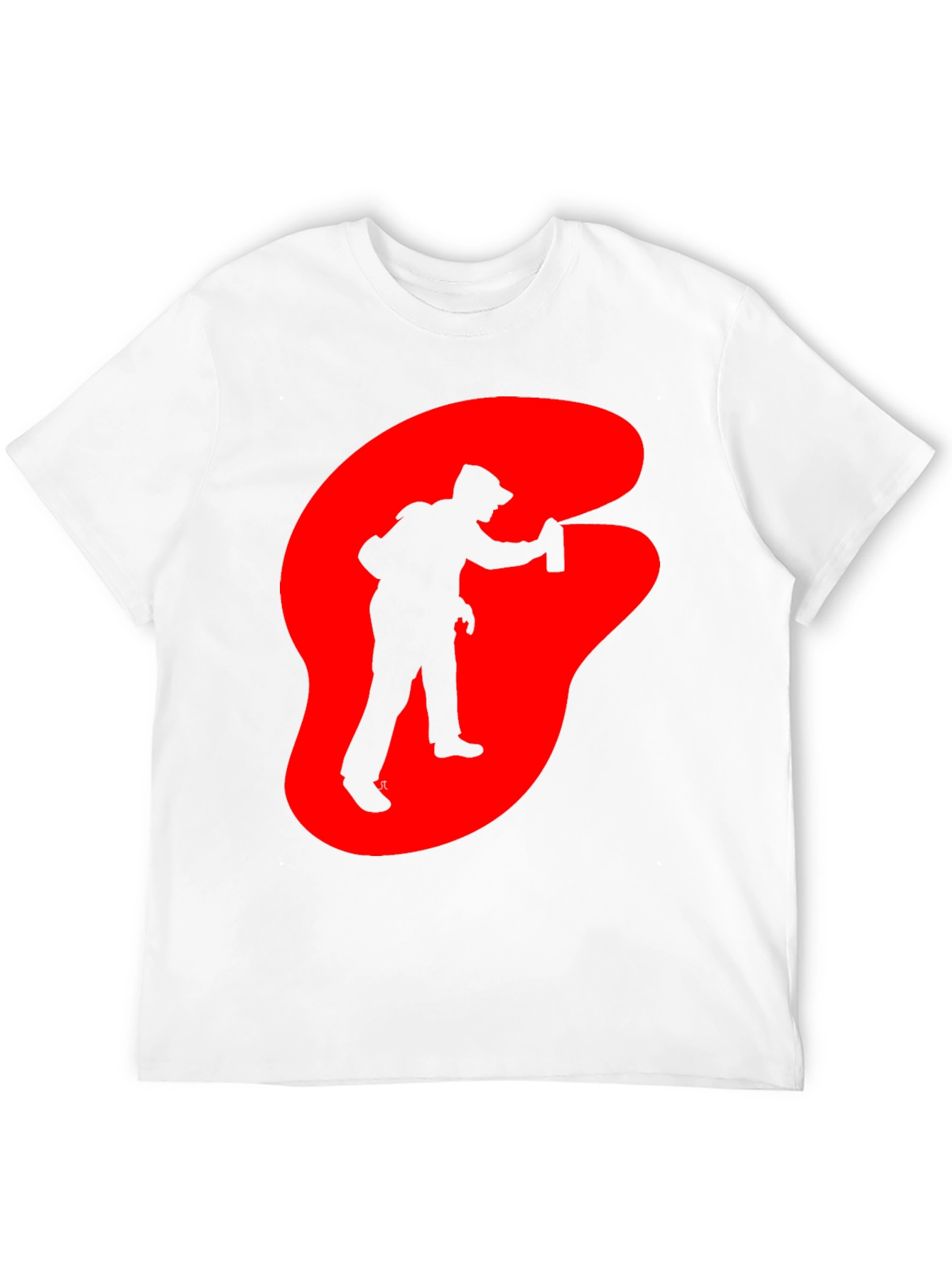 Graffiti Artist Graphic Tee - Black Cotton T-Shirt
