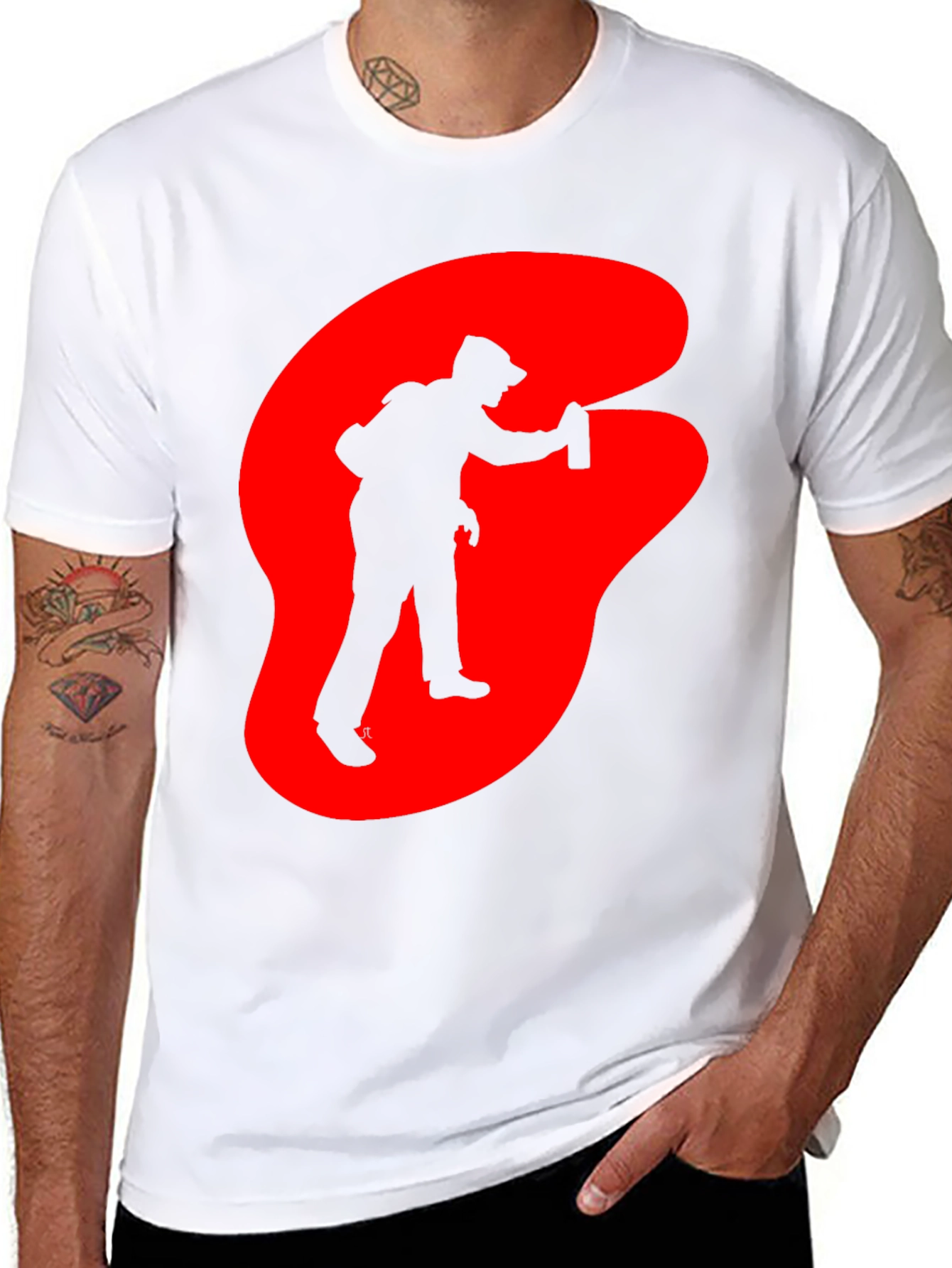Graffiti Artist Graphic Tee - Black Cotton T-Shirt