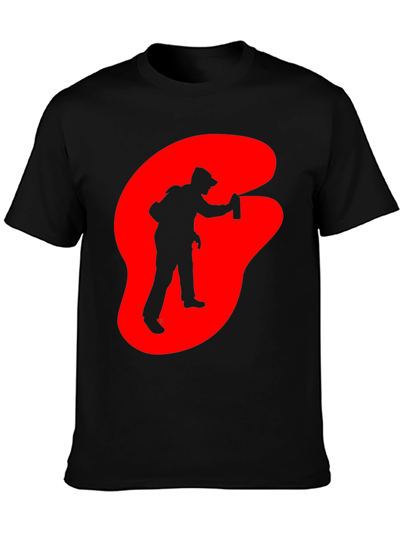 Graffiti Artist Graphic Tee - Black Cotton T-Shirt