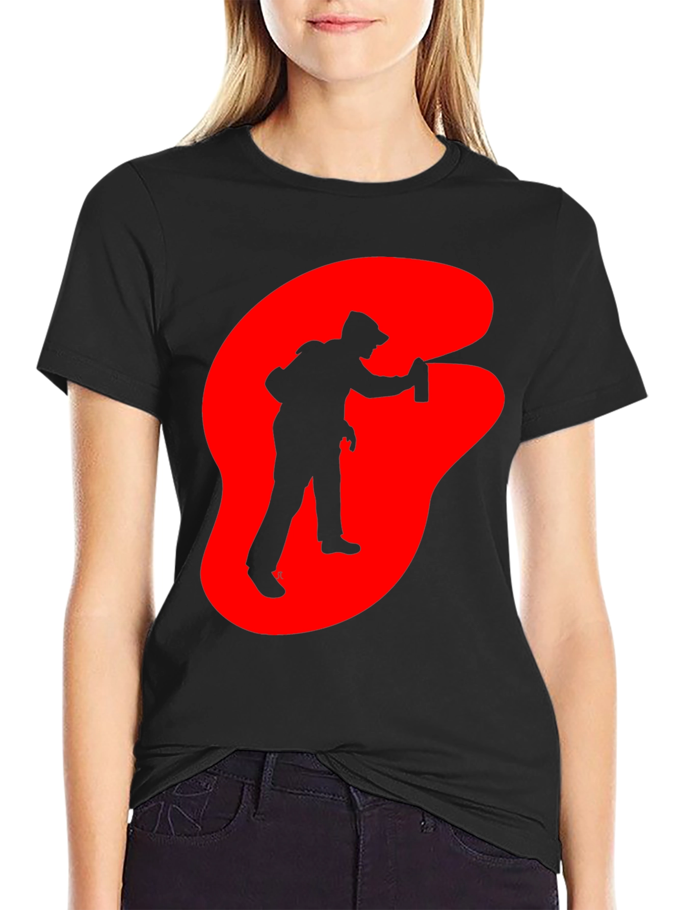 Graffiti Artist Graphic Tee - Black Cotton T-Shirt
