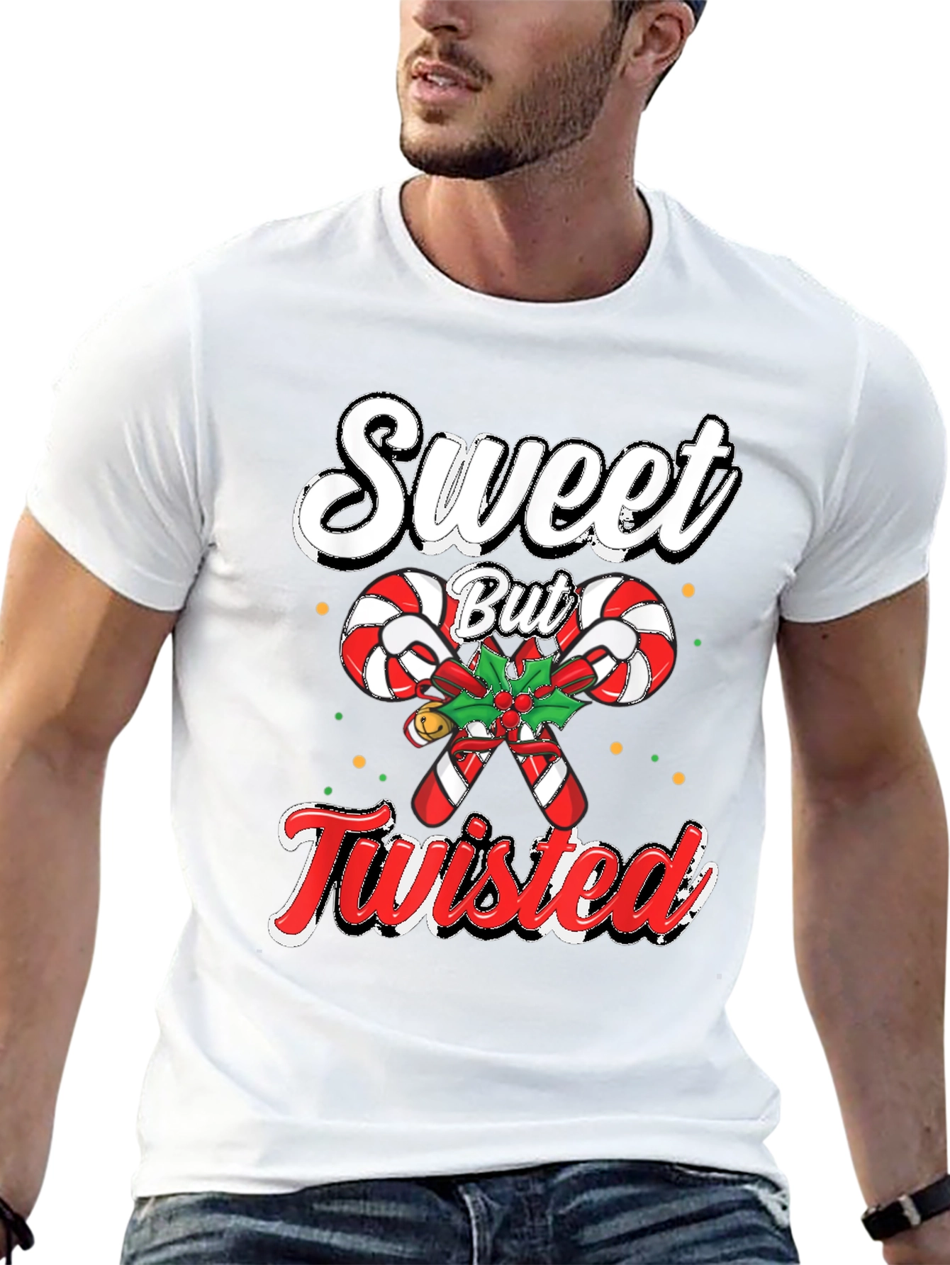 Sweet But Twisted Christmas Candy Cane T-Shirt