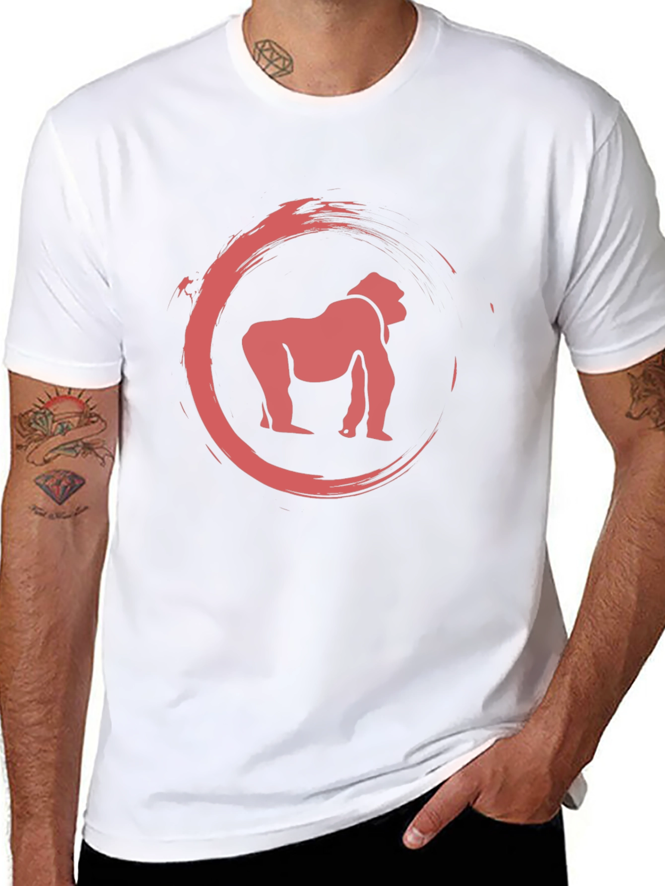 Gorilla Graphic Tee - Mens Casual Black T-Shirt