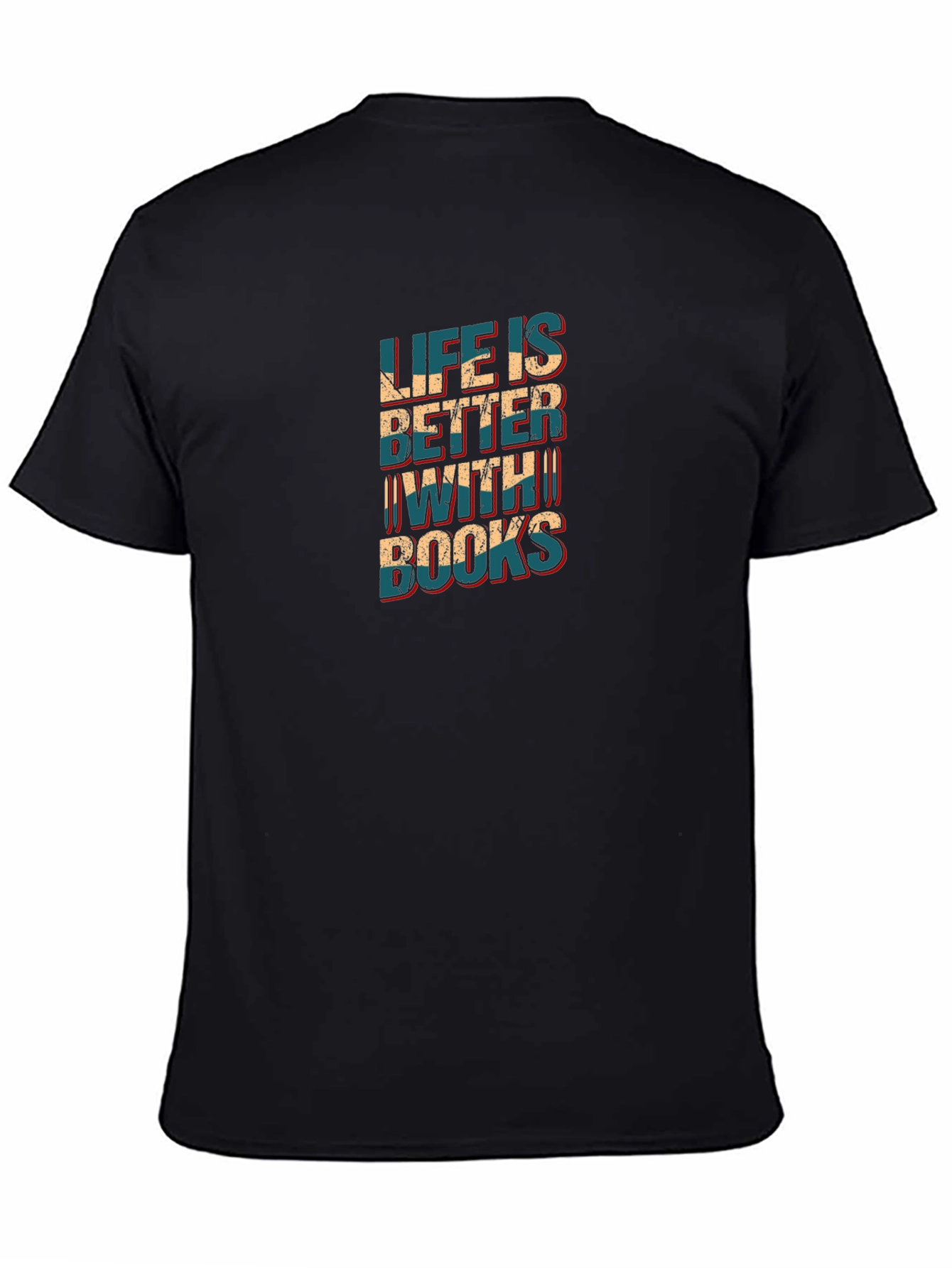 Life is Better With Books Black T-Shirt