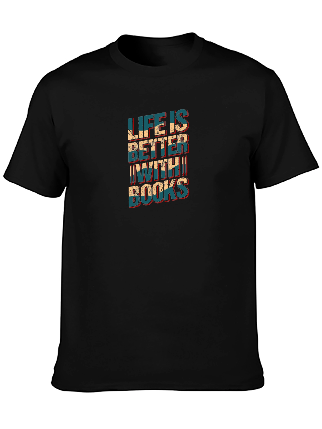 Life is Better With Books Black T-Shirt