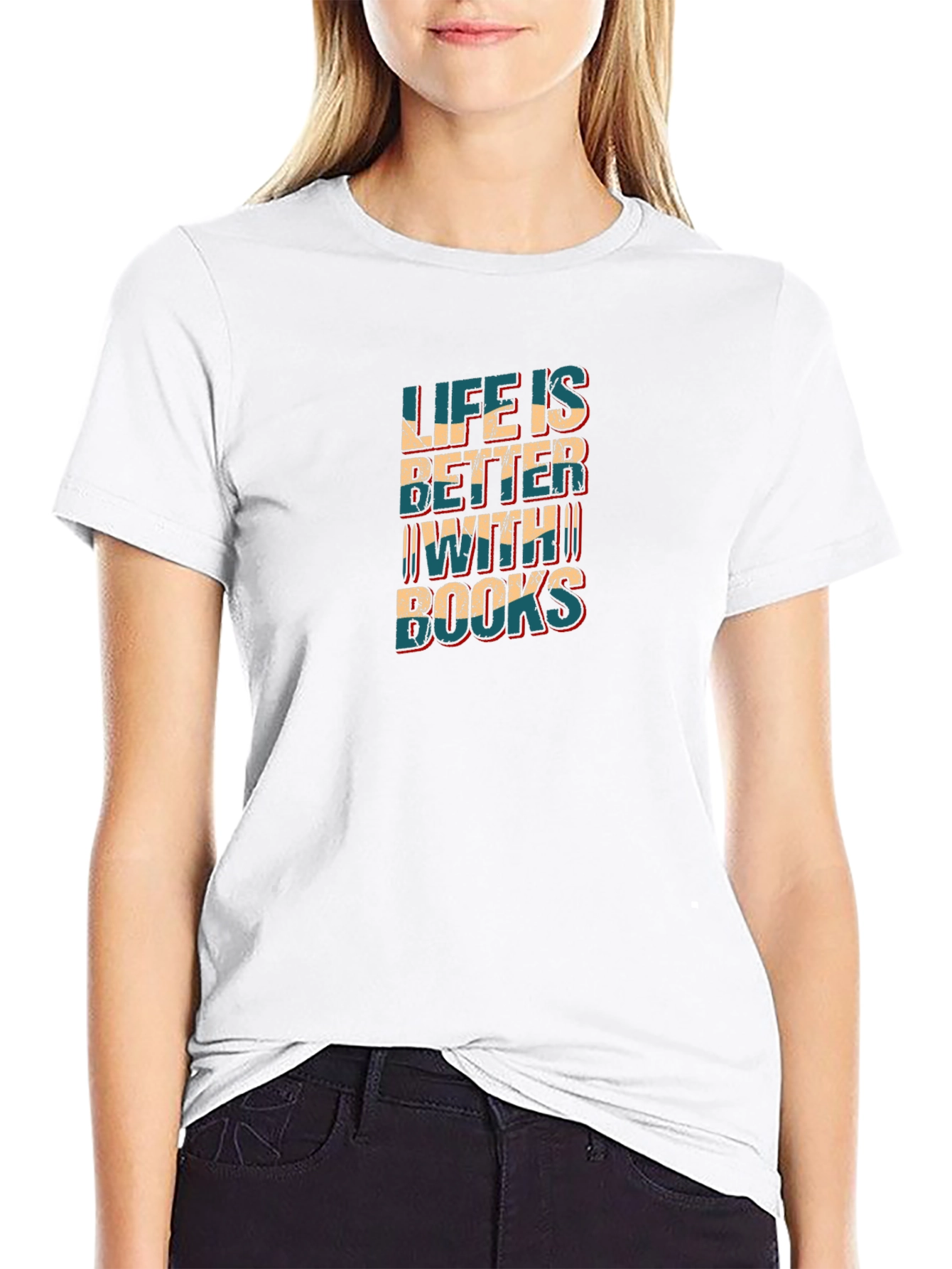 Life is Better With Books Black T-Shirt