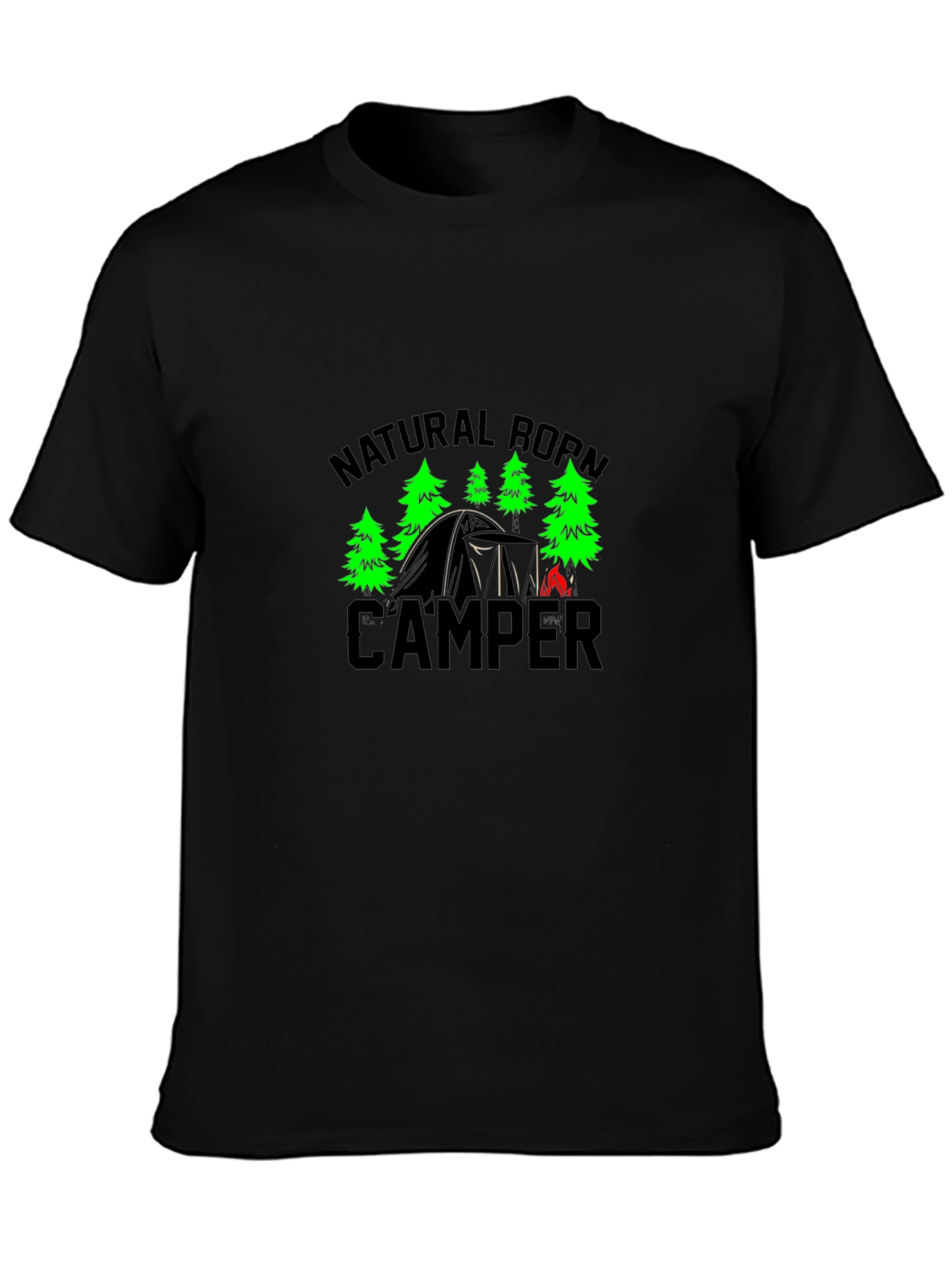 Natural Born Camper Black T-Shirt