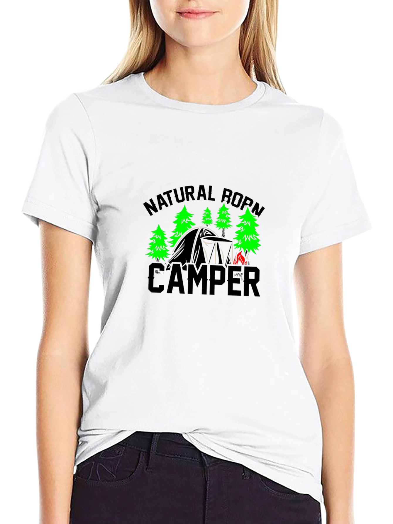 Natural Born Camper Black T-Shirt