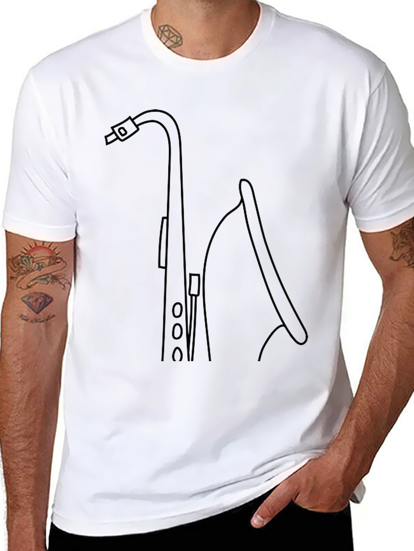 Saxophone Graphic Tee - Musicians Style