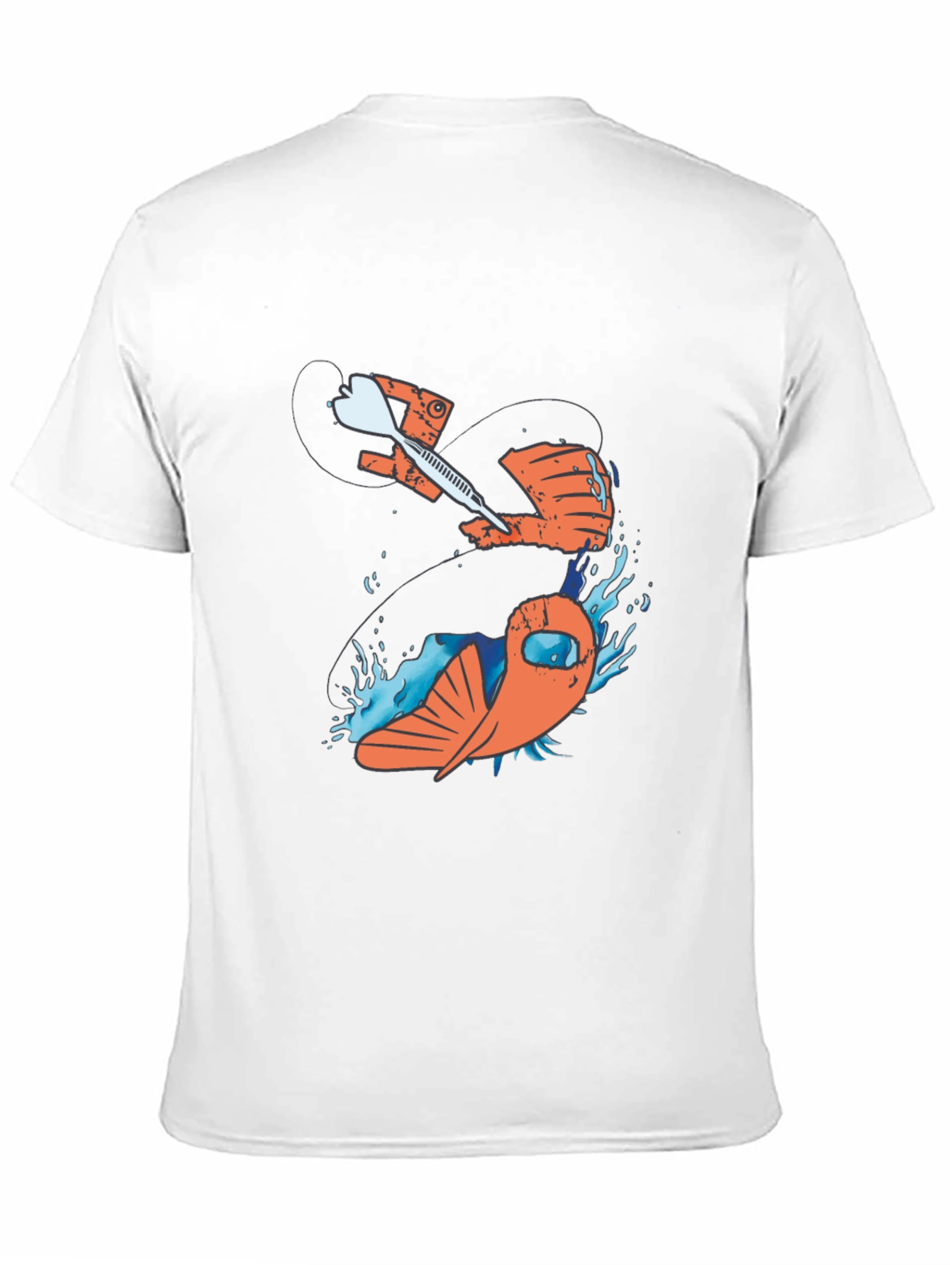 Dart Through Fish Graphic T-Shirt