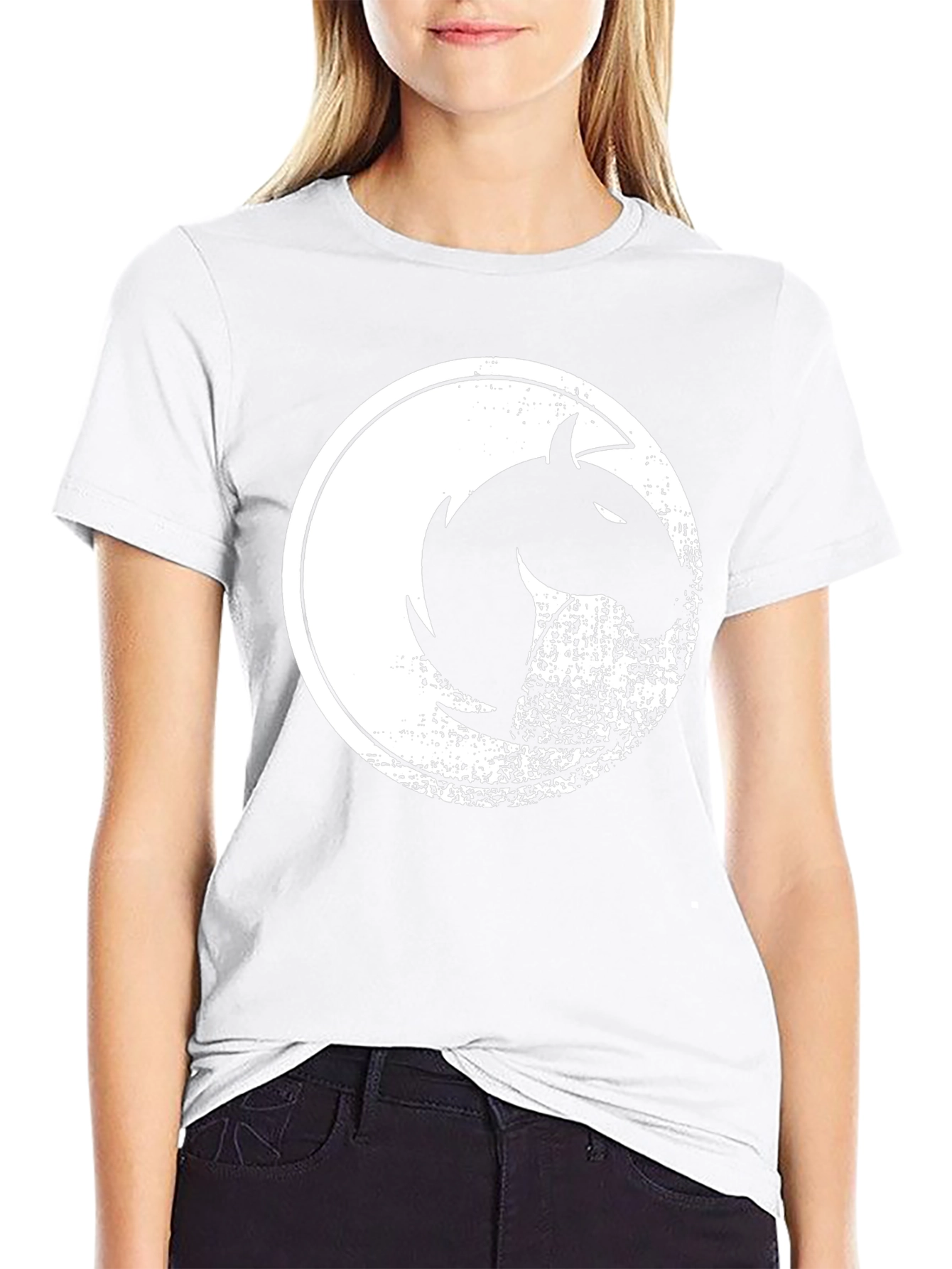 Mens Black Graphic Tee - Horse Design