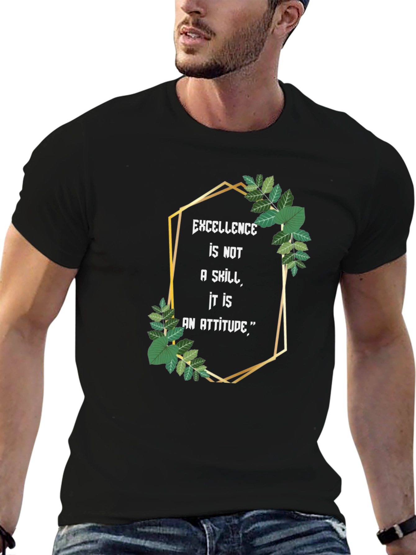 Excellence Attitude Black T-Shirt