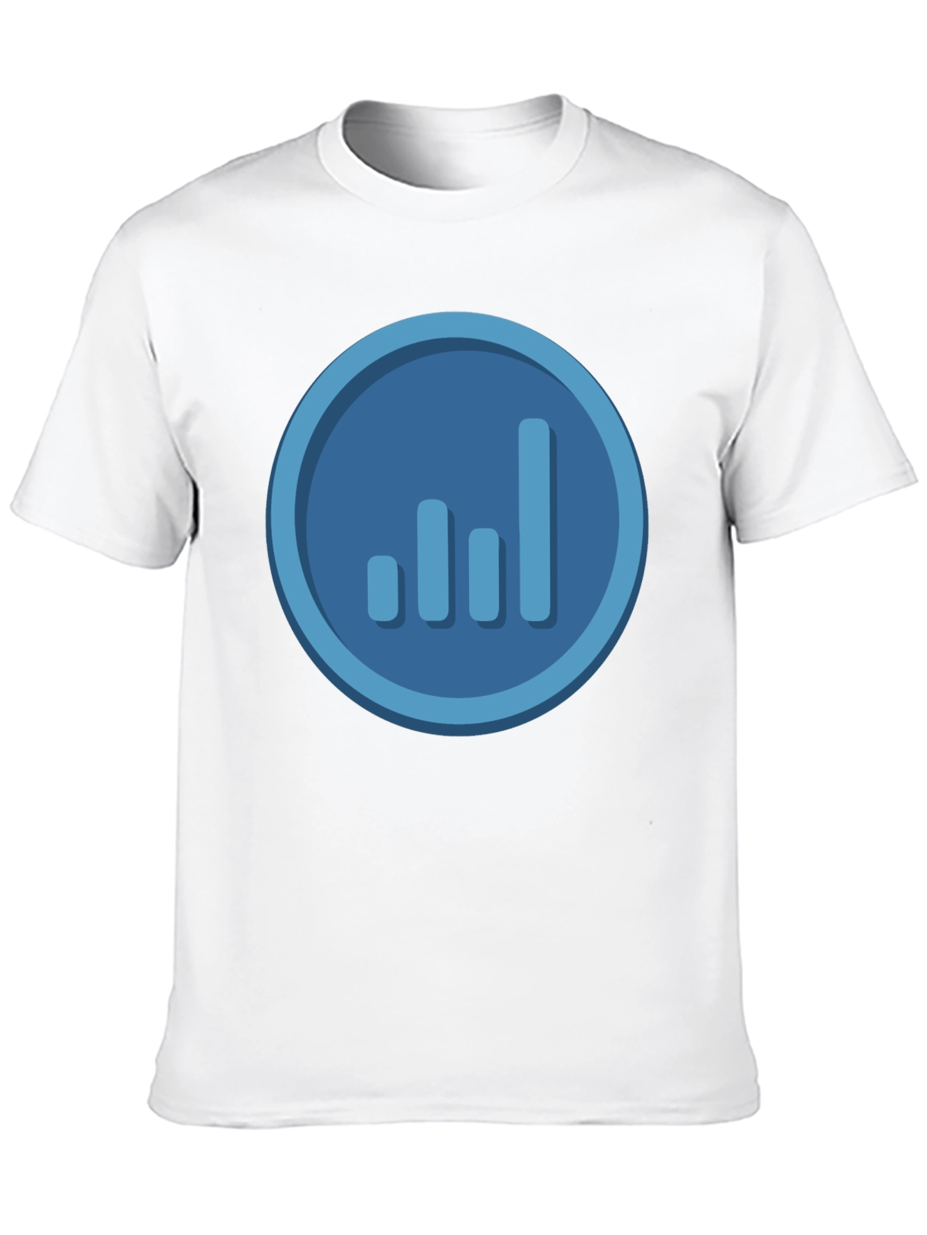 Signal Bars Graphic Tee - Black Crew Neck T-Shirt