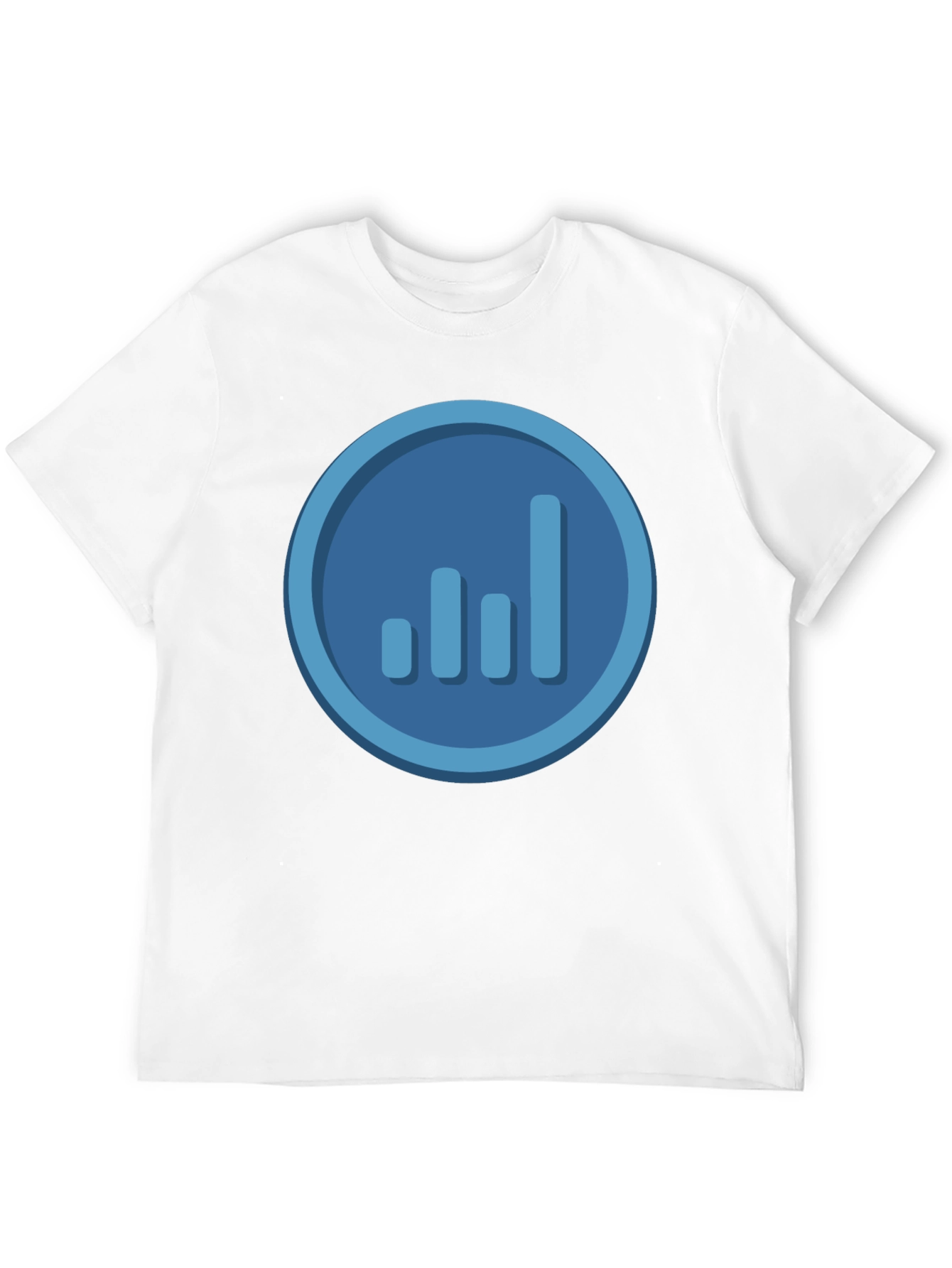 Signal Bars Graphic Tee - Black Crew Neck T-Shirt