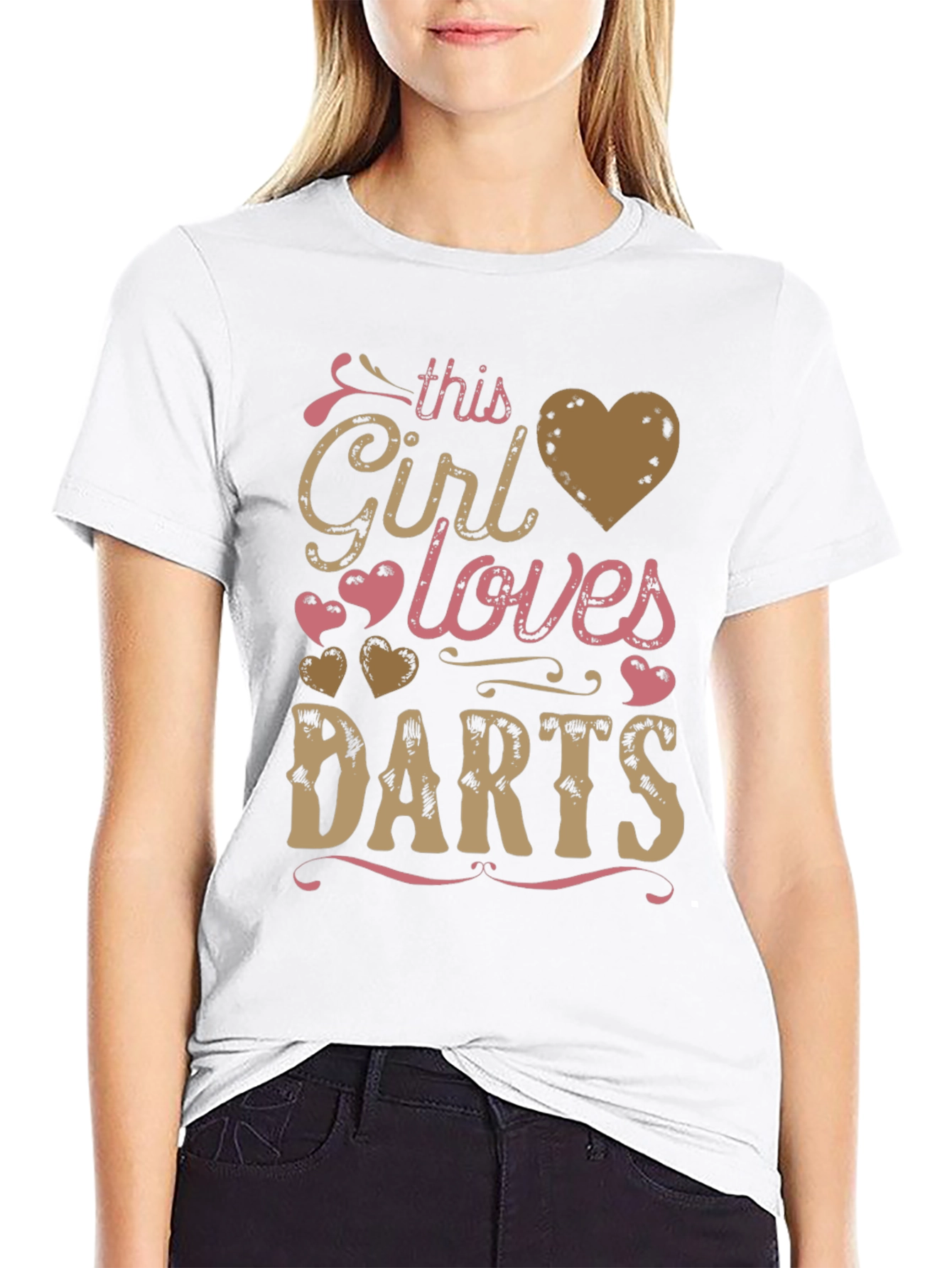 Girl Loves Darts Graphic T-Shirt
