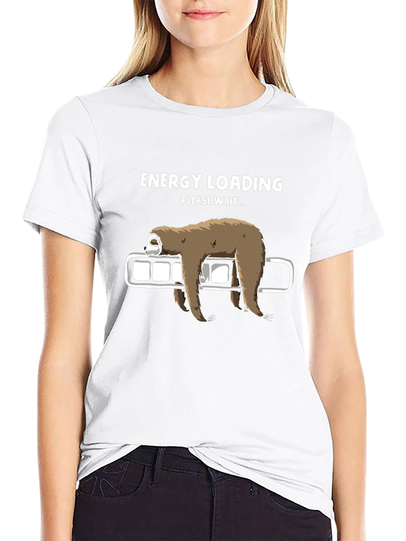 Energy Loading Sloth Graphic T-Shirt - Relaxed Fit
