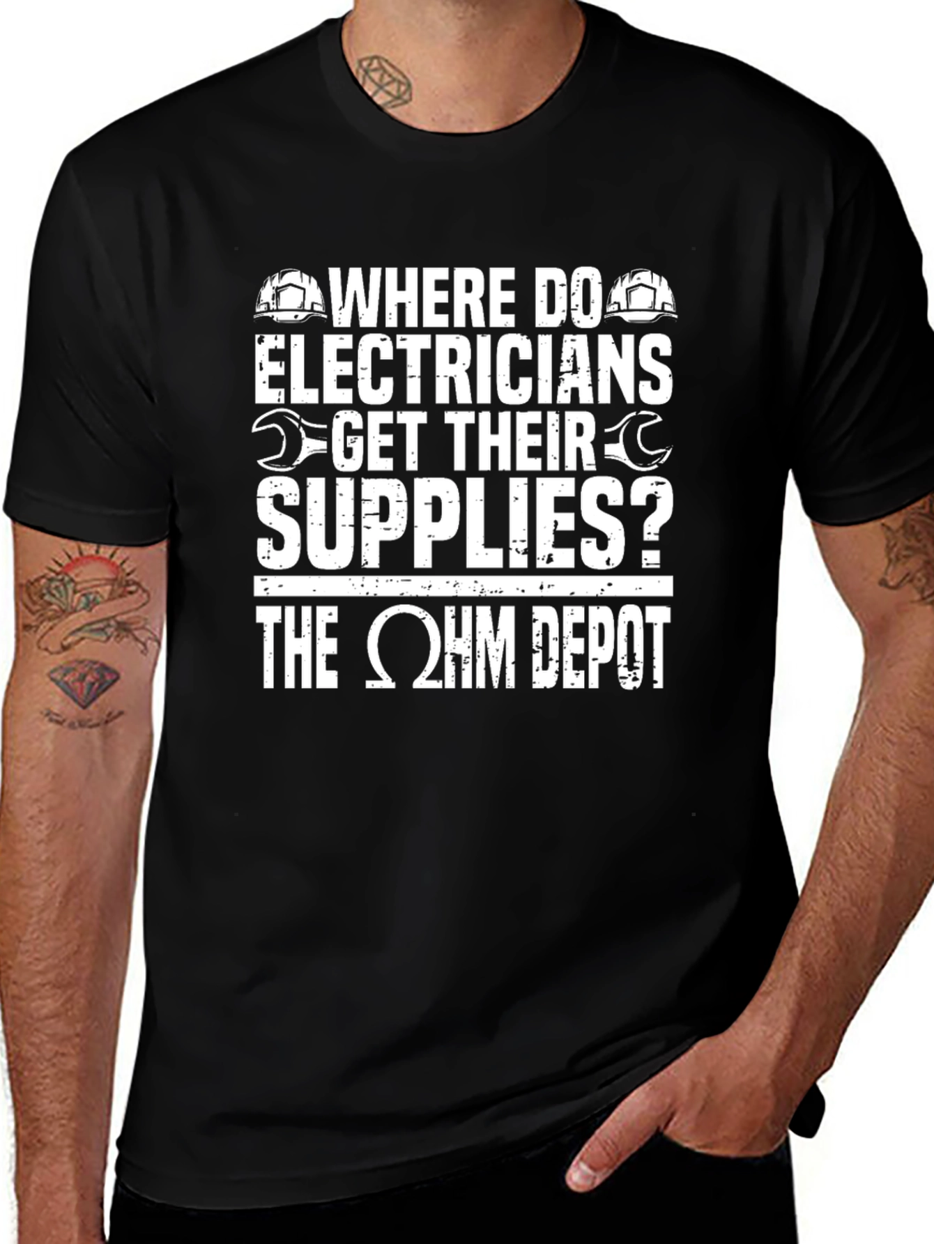 Electrician Supplies T-Shirt - Ohm Depot Humor Tee