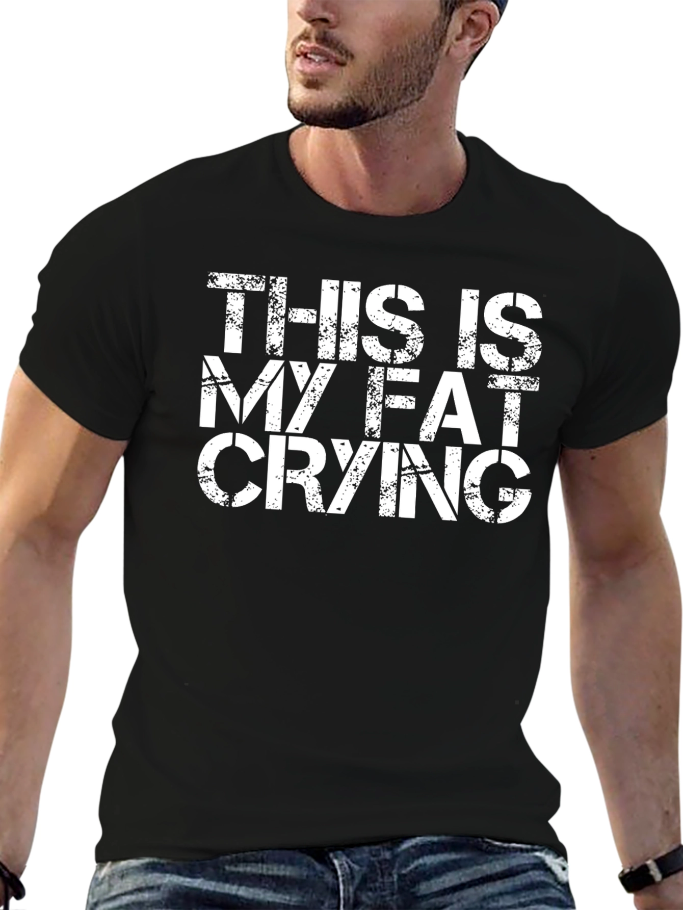 Funny Fat Crying T-Shirt - Soft Cotton Blend