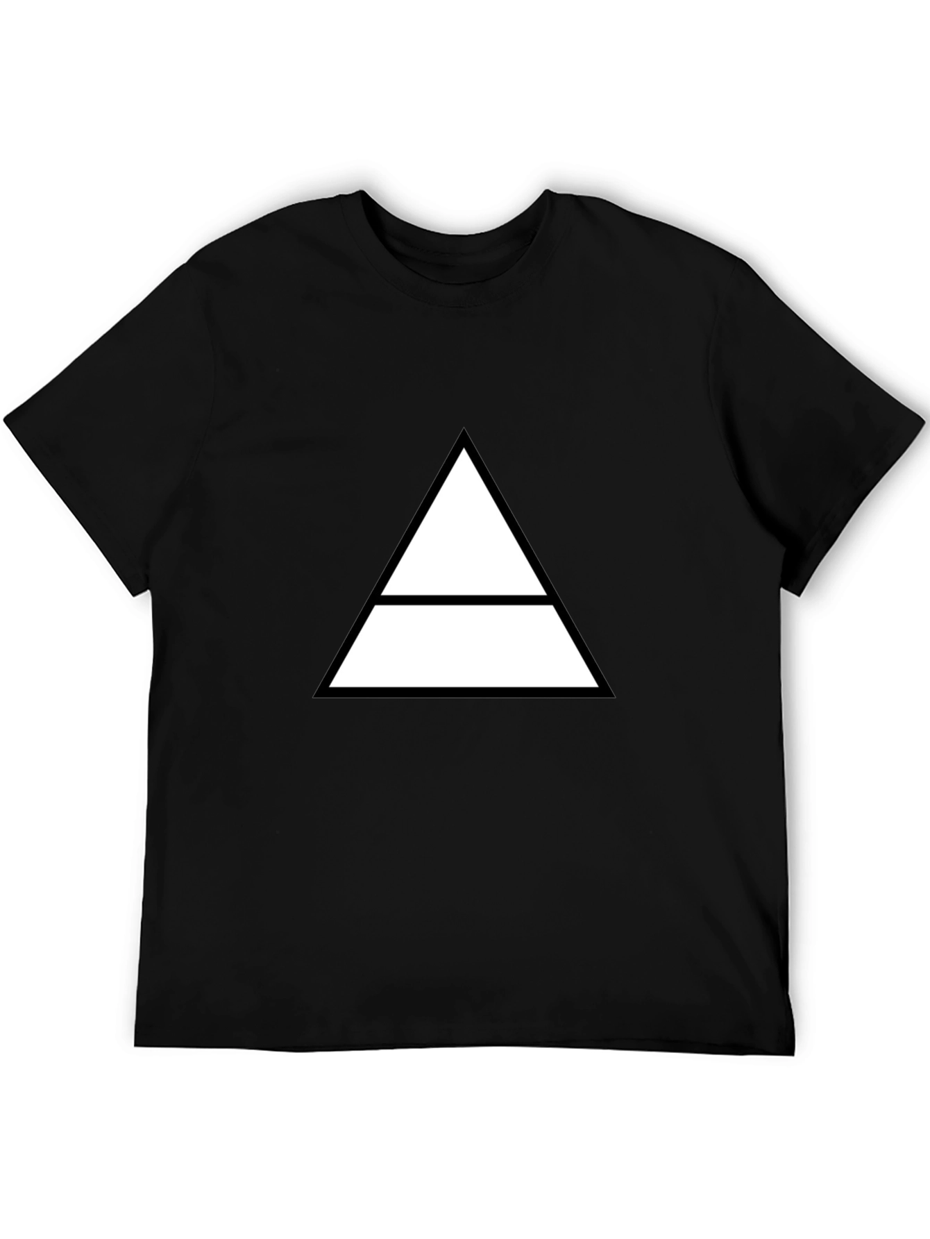 Geometric Graphic Tee - Minimalist Triangle Design