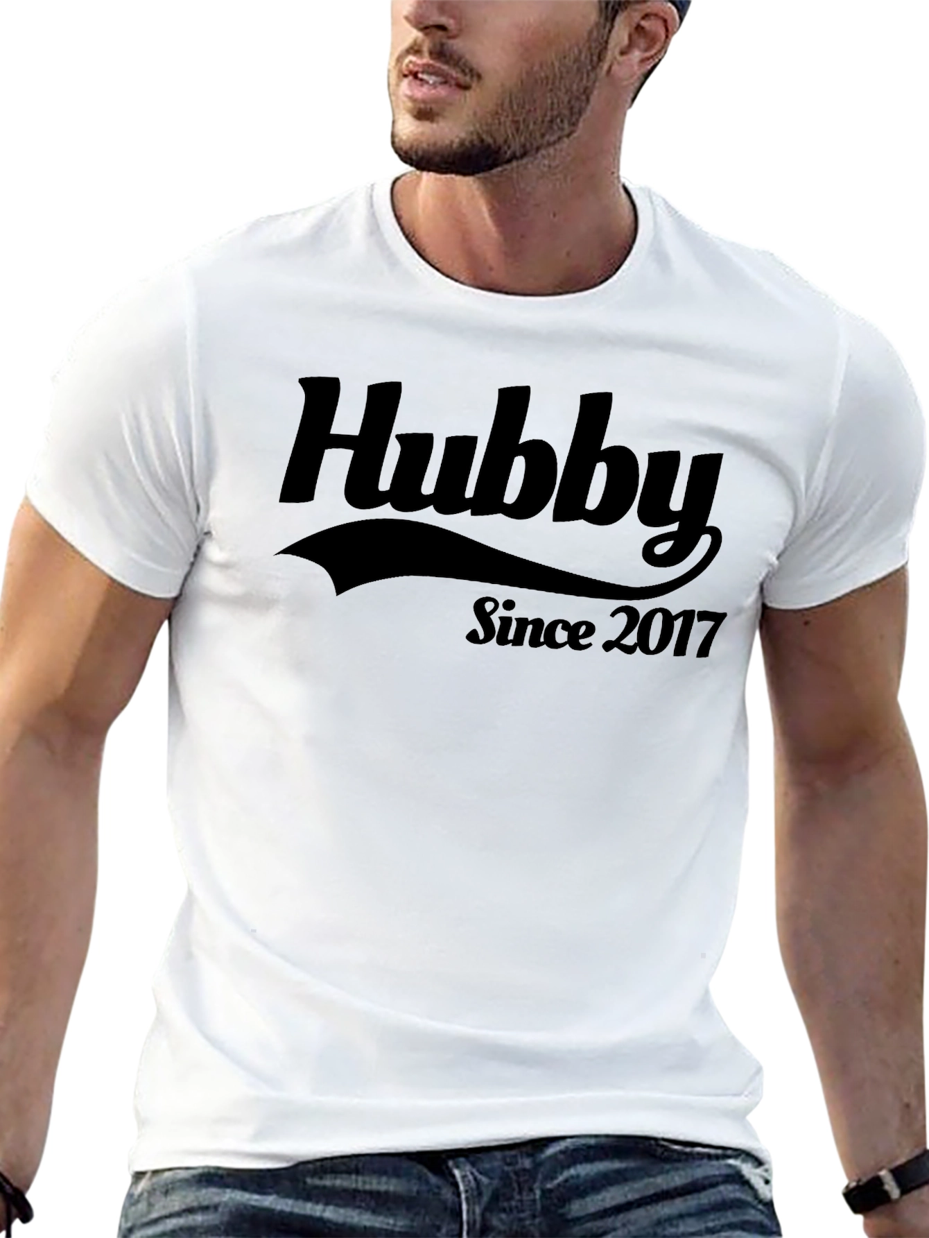 Hubby Since 2017 Graphic Tee - Perfect Anniversary Gift